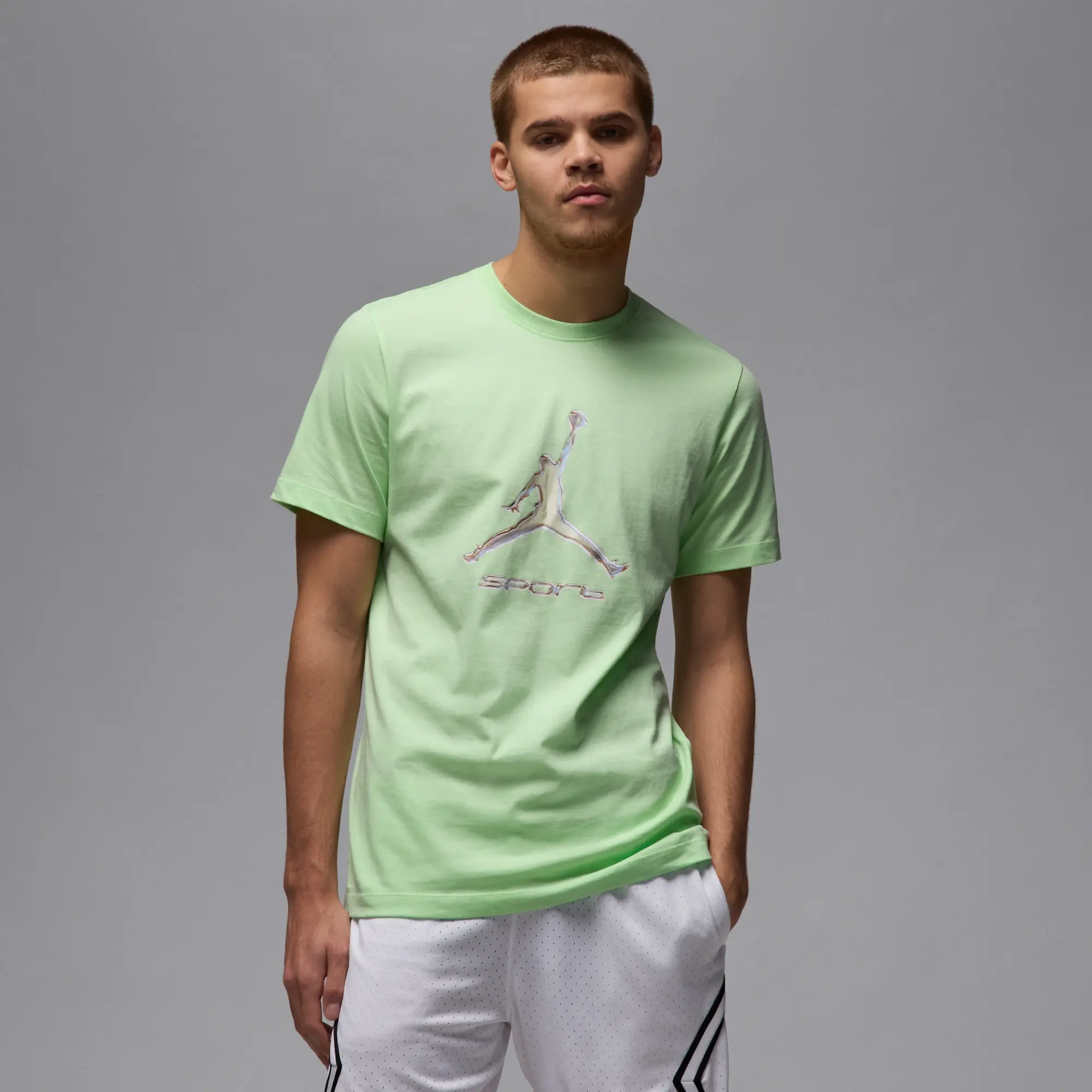 Nike Jordan Sport Men's Dri-FIT T-Shirt - Green - Cotton