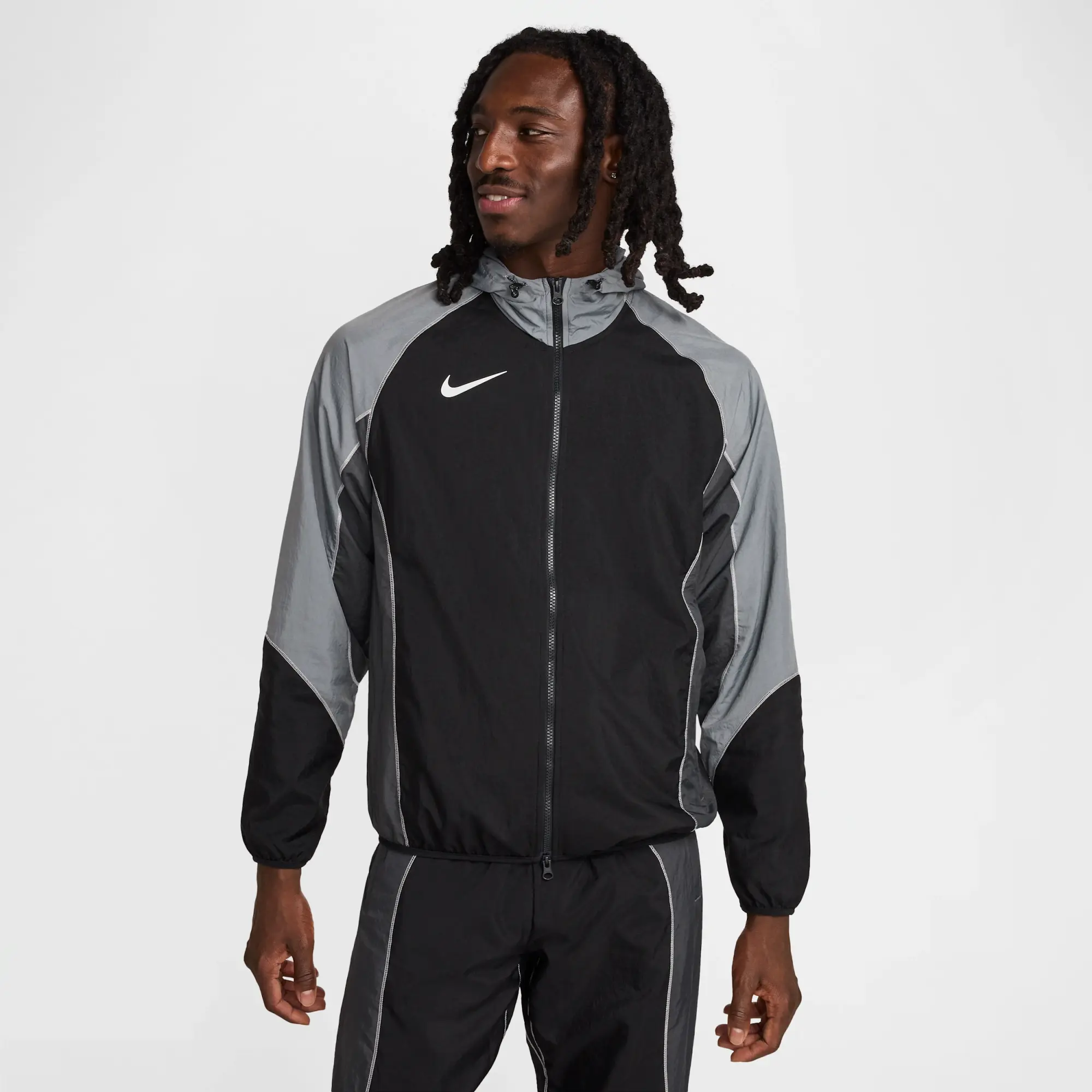 Nike Strike+ Men's Water-Repellent Hooded Football Jacket - Black - Nylon