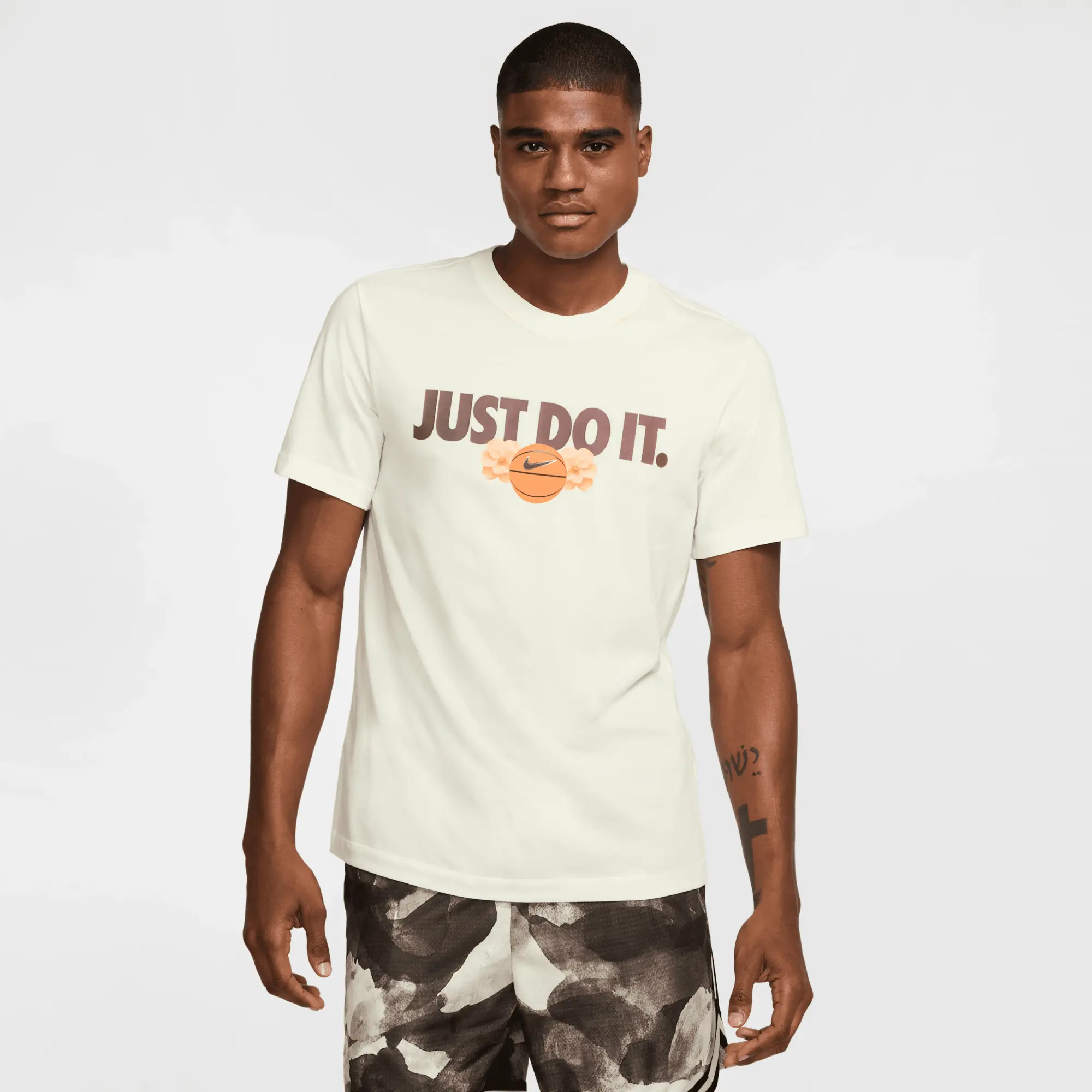 Nike Men's Dri-FIT Basketball T-Shirt - White - Cotton/Polyester