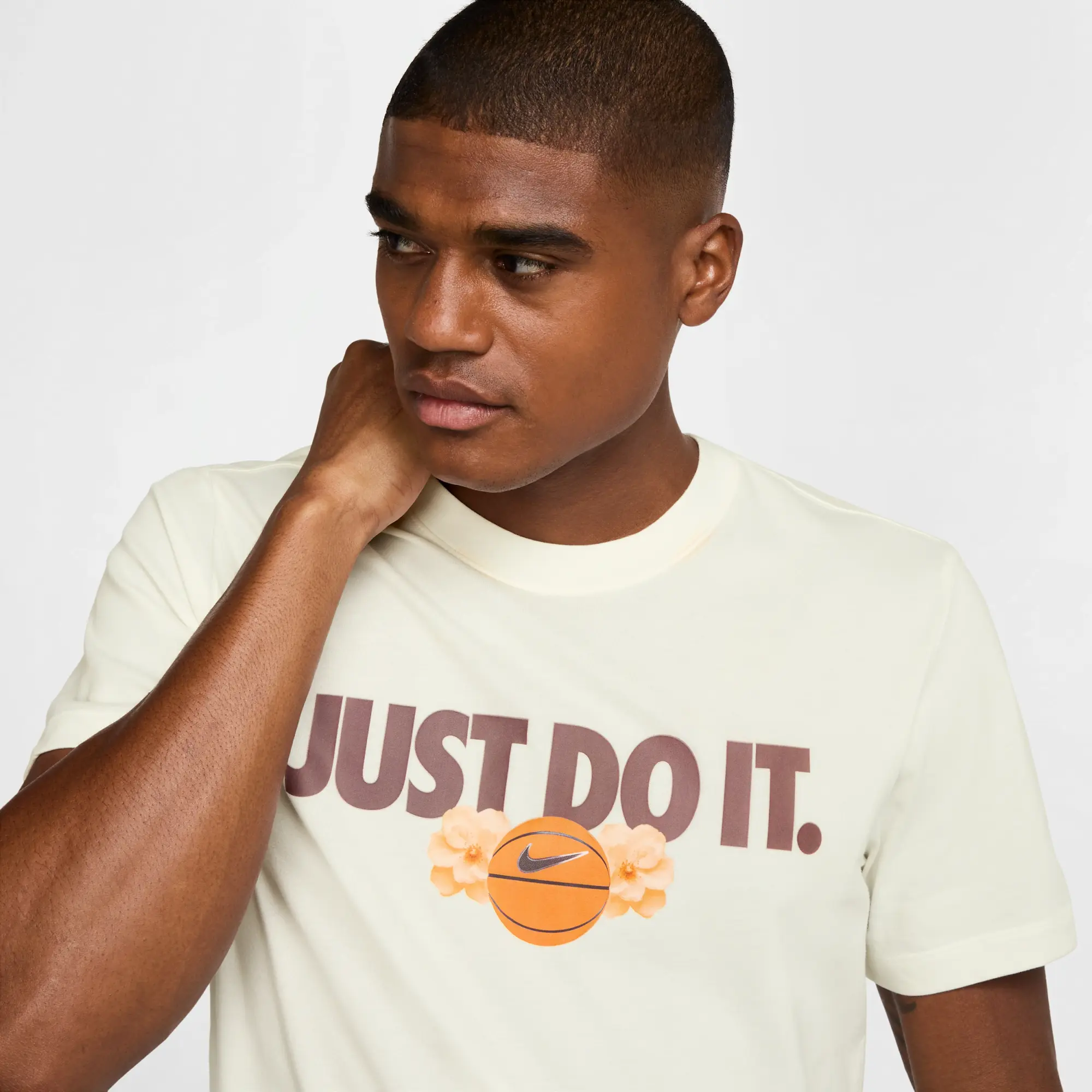 Nike Men's Dri-FIT Basketball T-Shirt - White - Cotton/Polyester