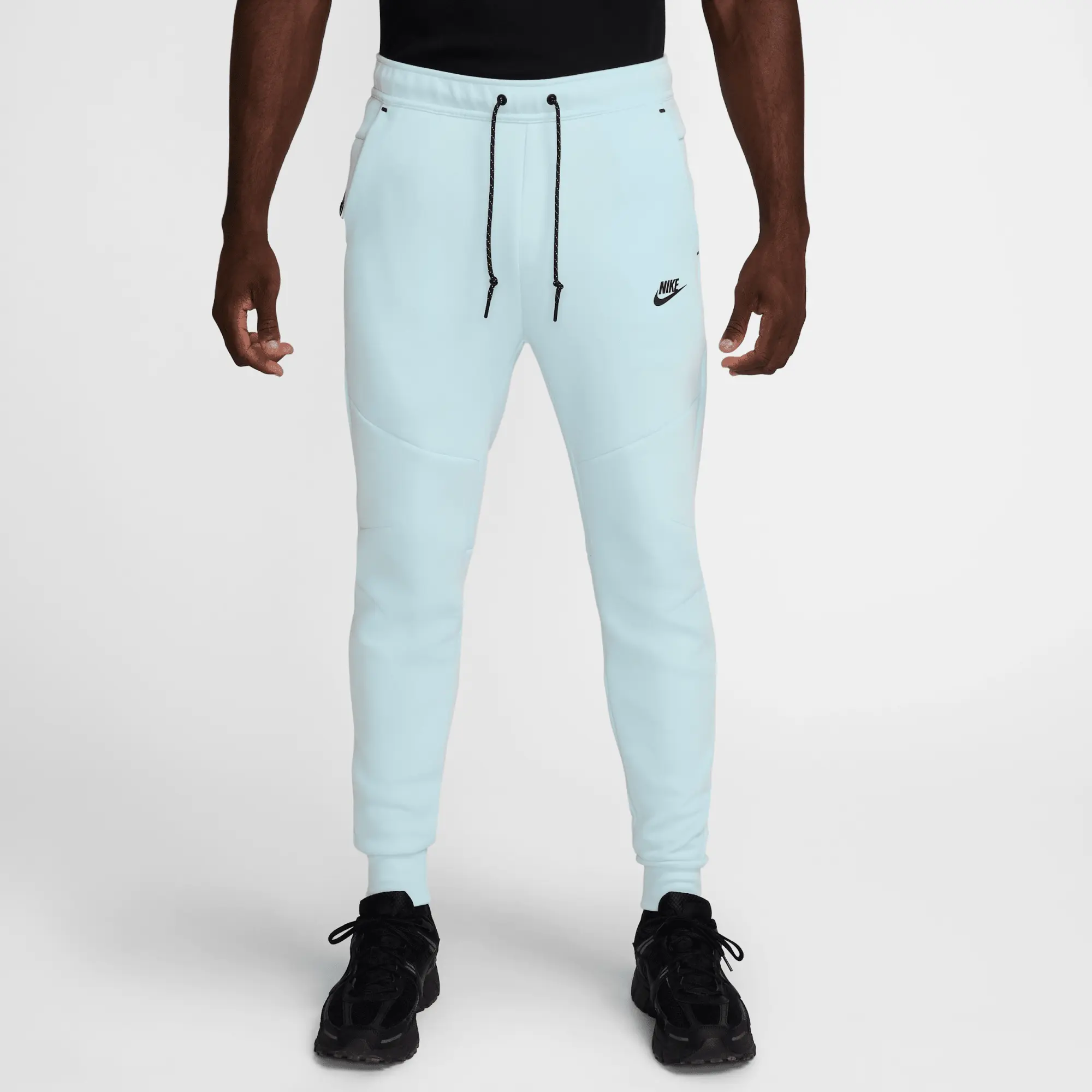 Nike Tech Men's Fleece Joggers - Blue - Cotton/Polyester