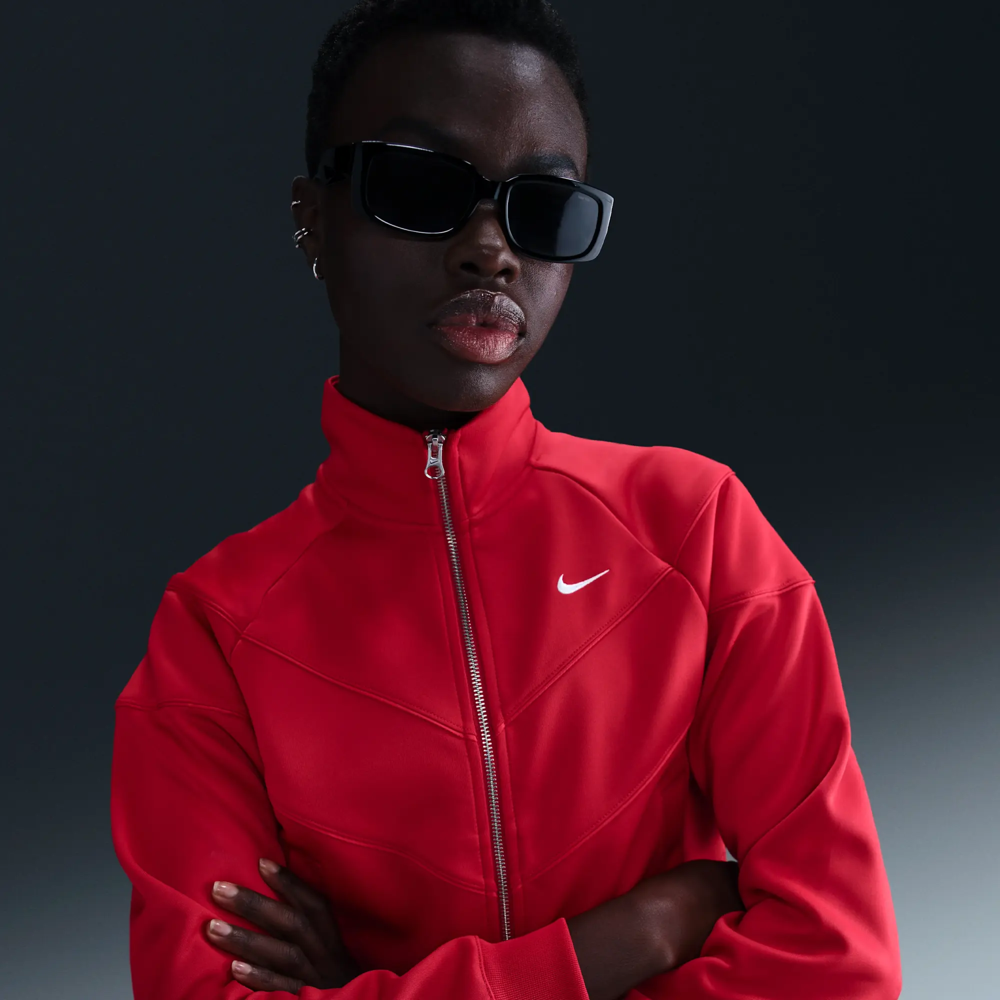 Nike Sportswear Windrunner Women's Knit Jacket - Red - Polyester/Elastane