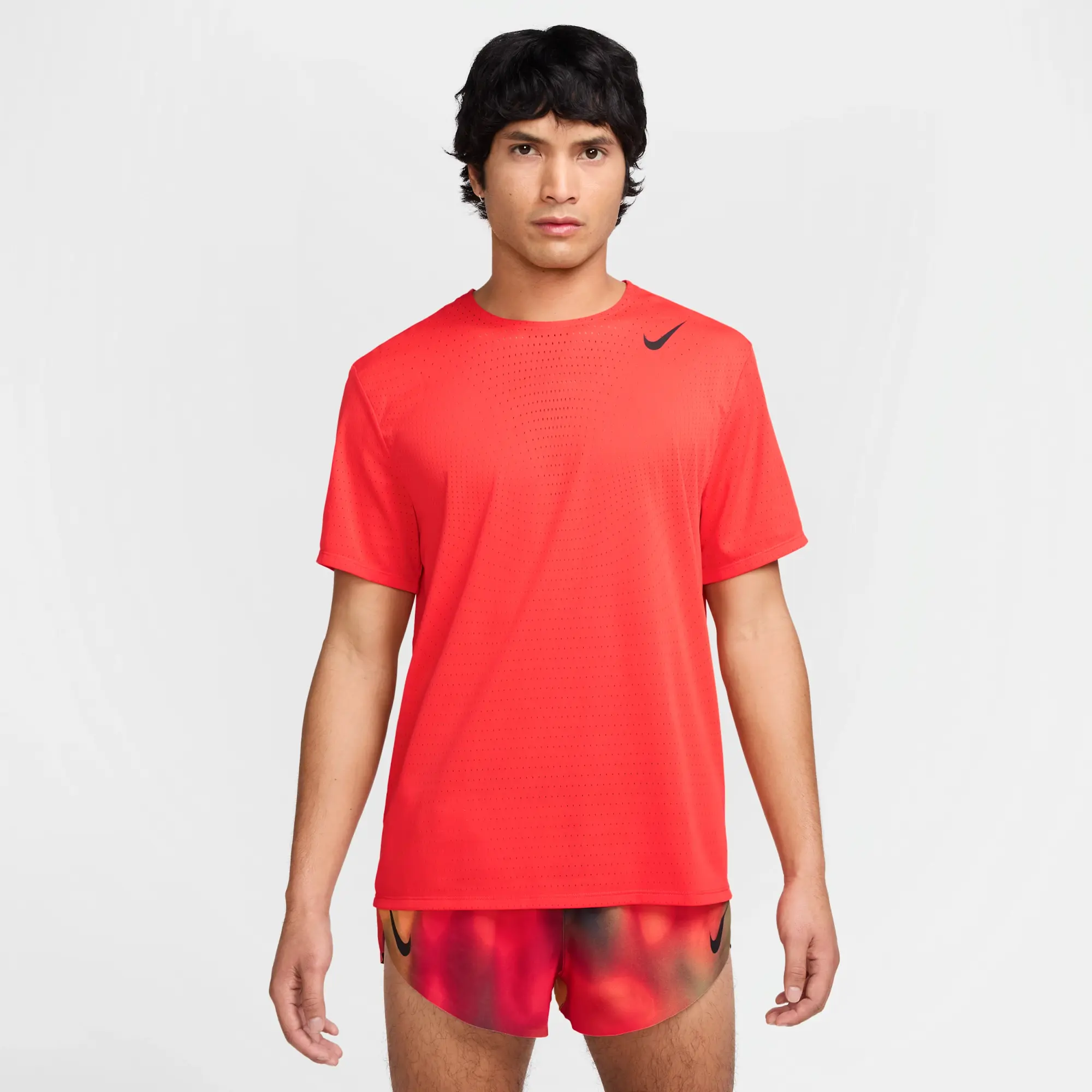 Nike AeroSwift Men's Dri-FIT ADV Short-Sleeve Running Top - Red - Polyester