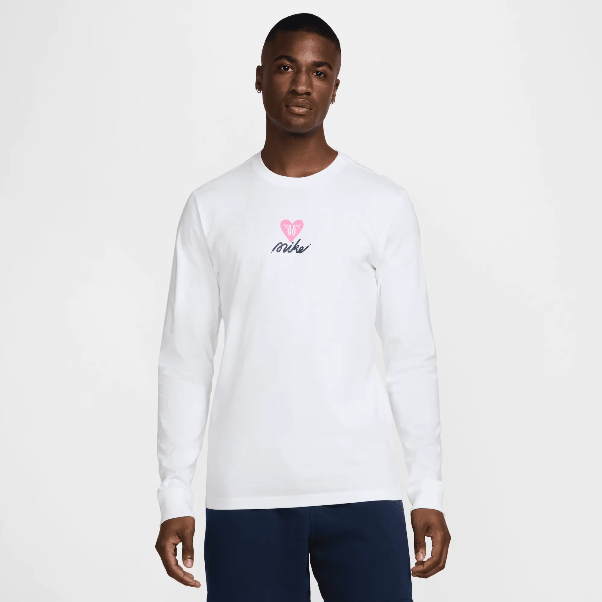 Nike Sportswear Long-Sleeve T-Shirt - White - Cotton