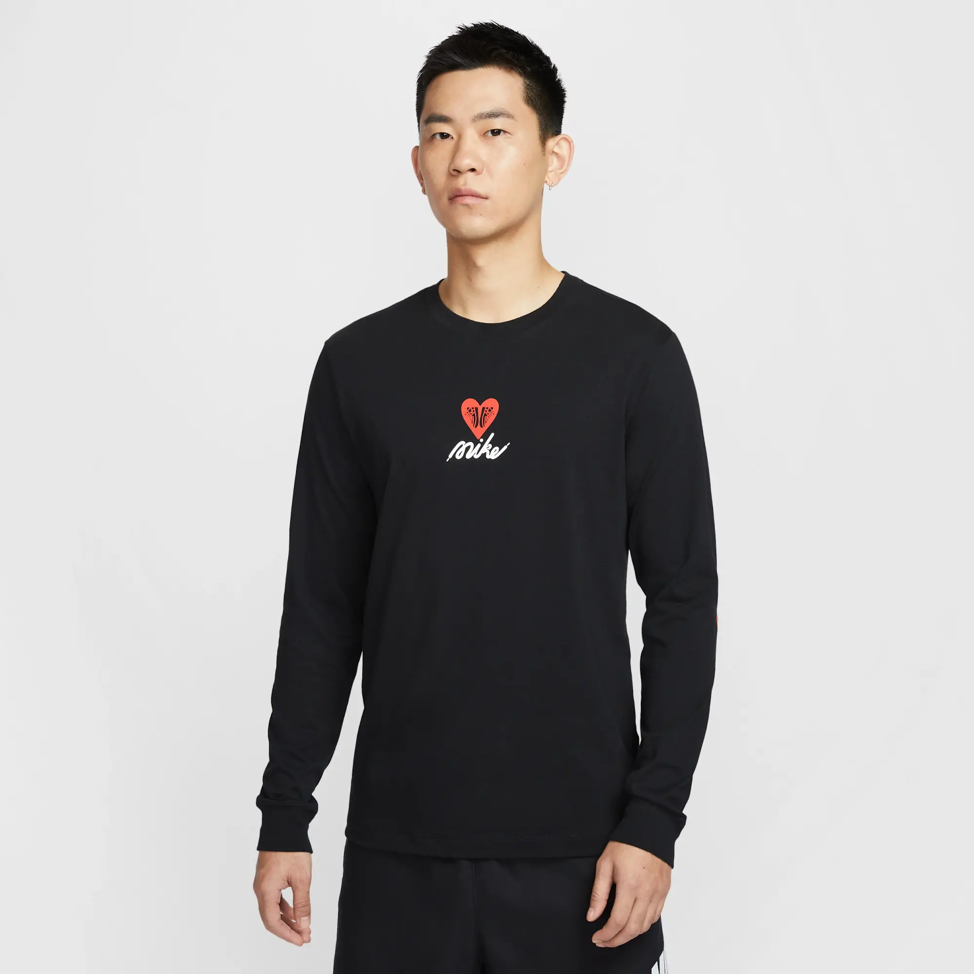 Nike Sportswear Long-Sleeve T-Shirt - Black - Cotton