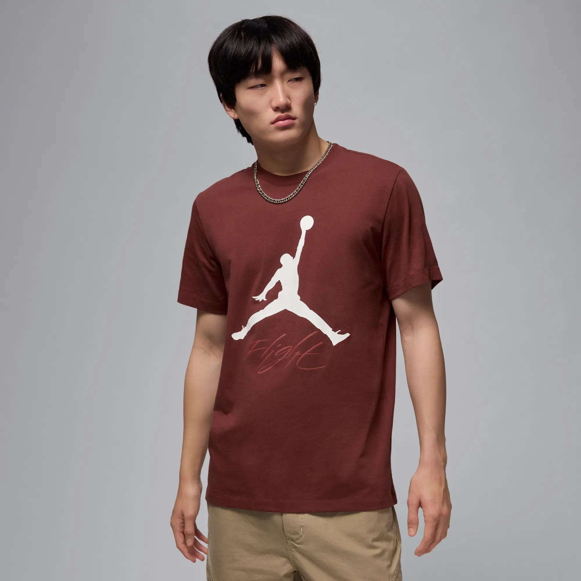 Nike Jordan Jumpman Flight Men's T-Shirt - Brown - Cotton/Polyester