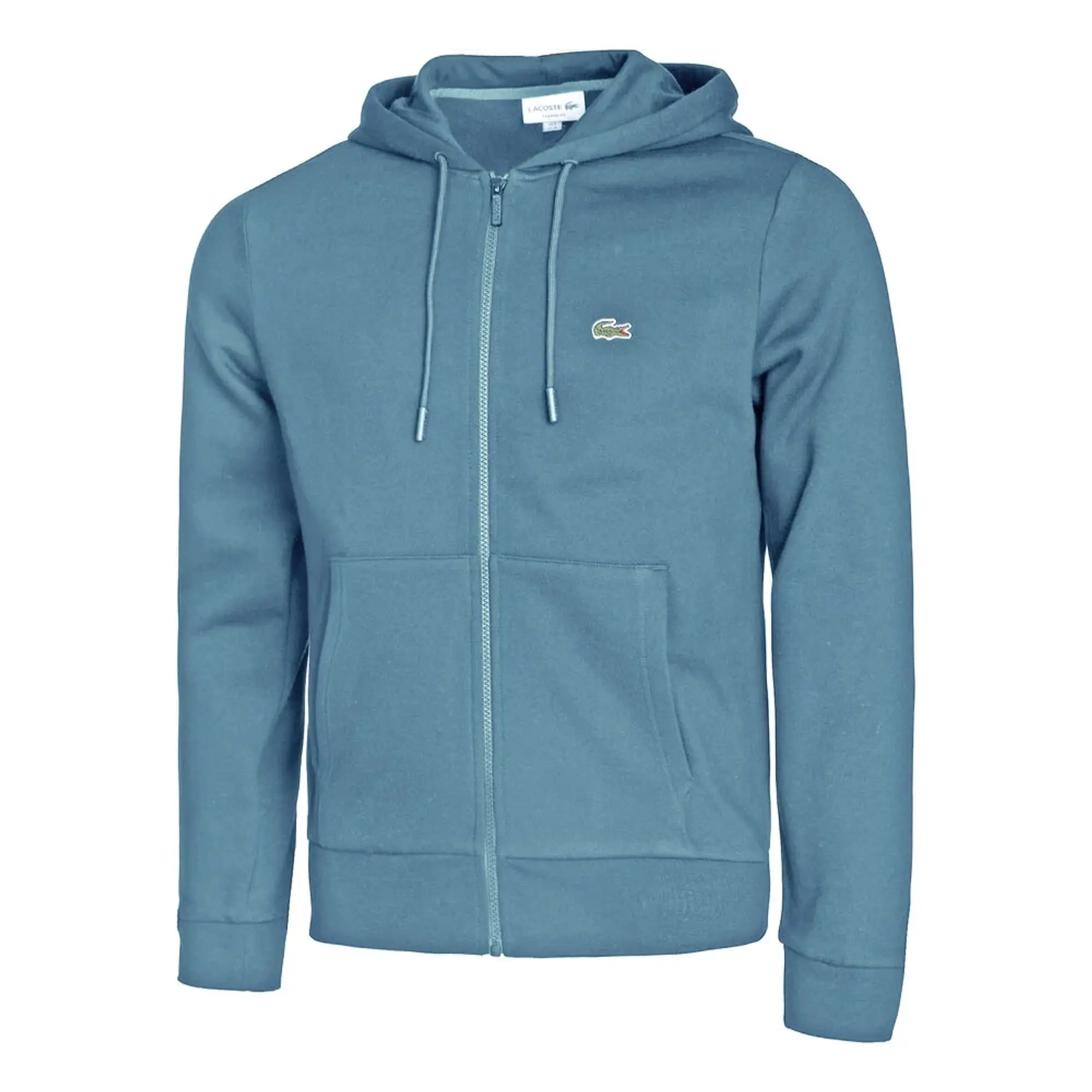 Lacoste Brushed Zip Hoodie Men - Blue Grey