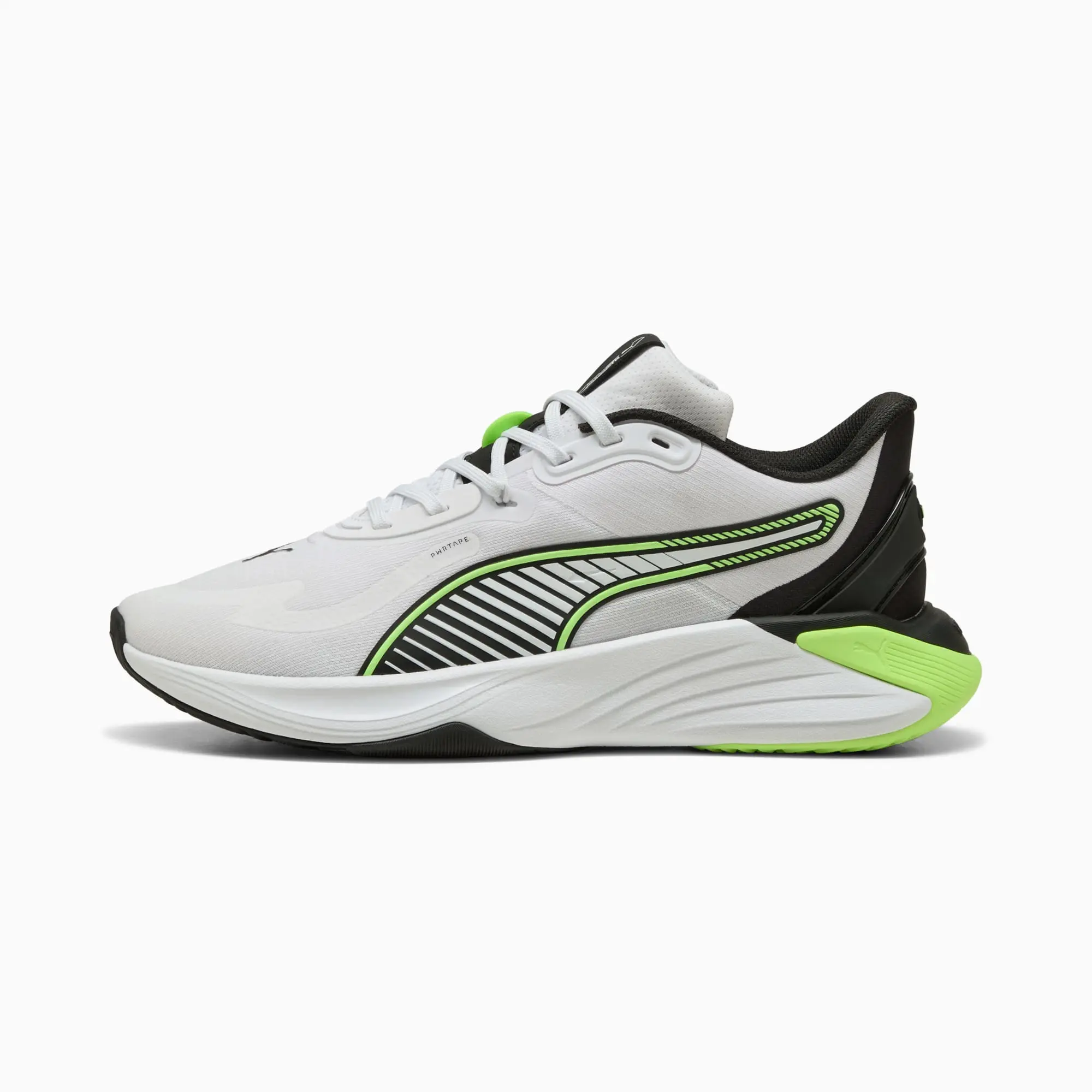 PUMA Pwr Hybrid Training Shoes, White/Black/Green Glare