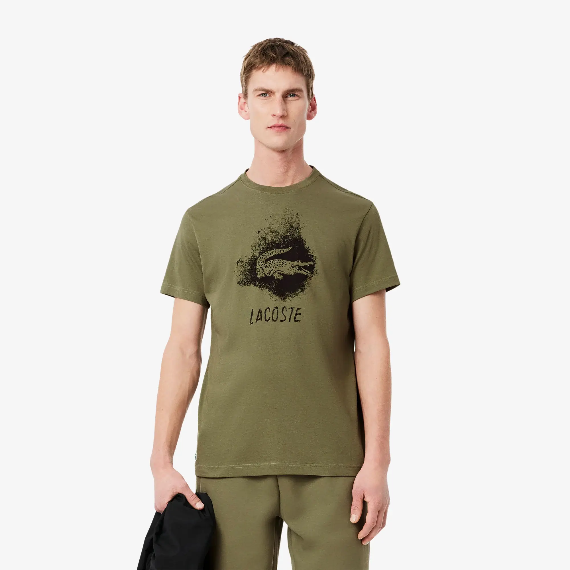 Lacoste Ultra Dry Graphic Sport T-shirt - Khaki Green