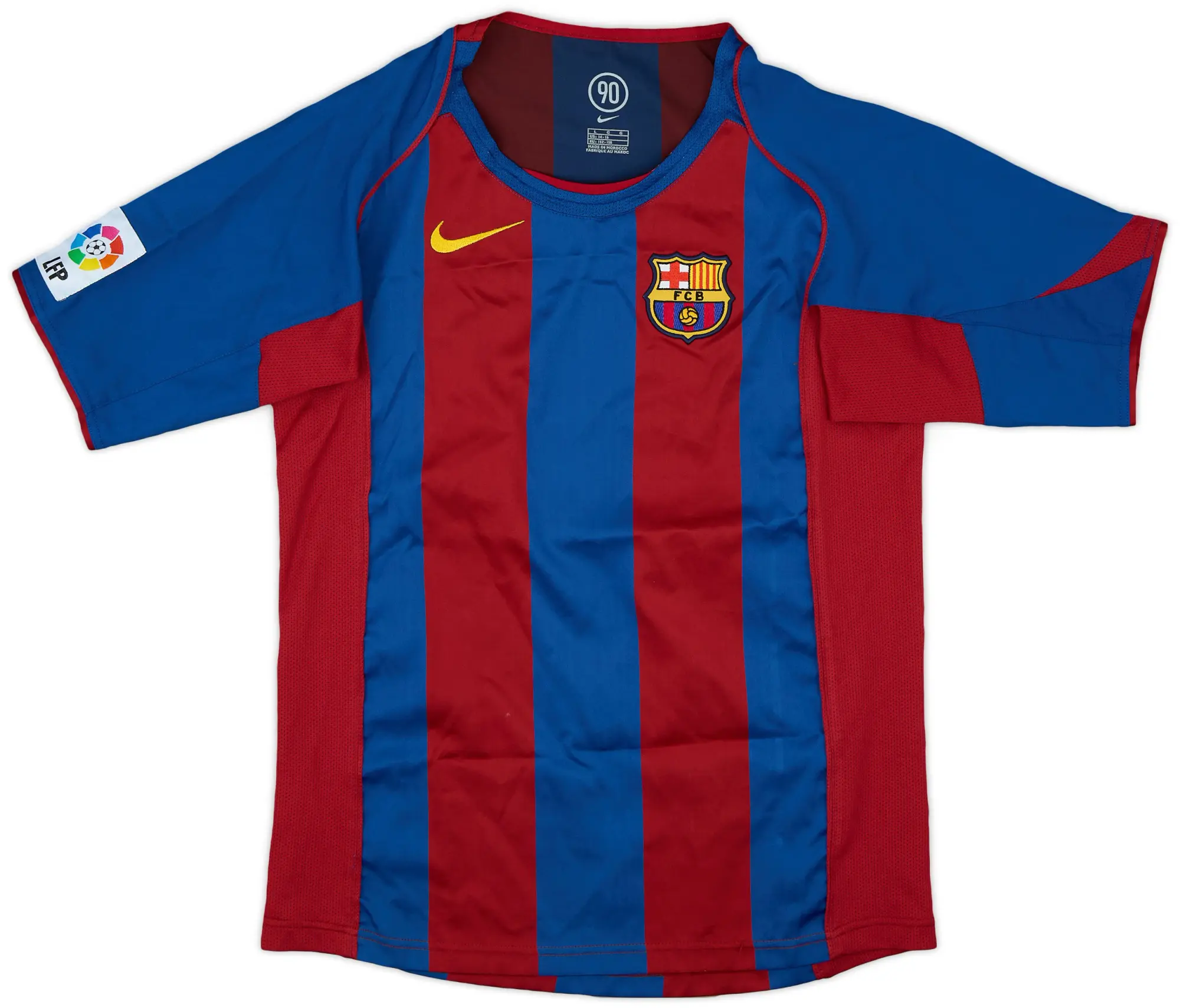 Nike 2004-05 Barcelona Home Shirt - 9/10 - (L.Boys)