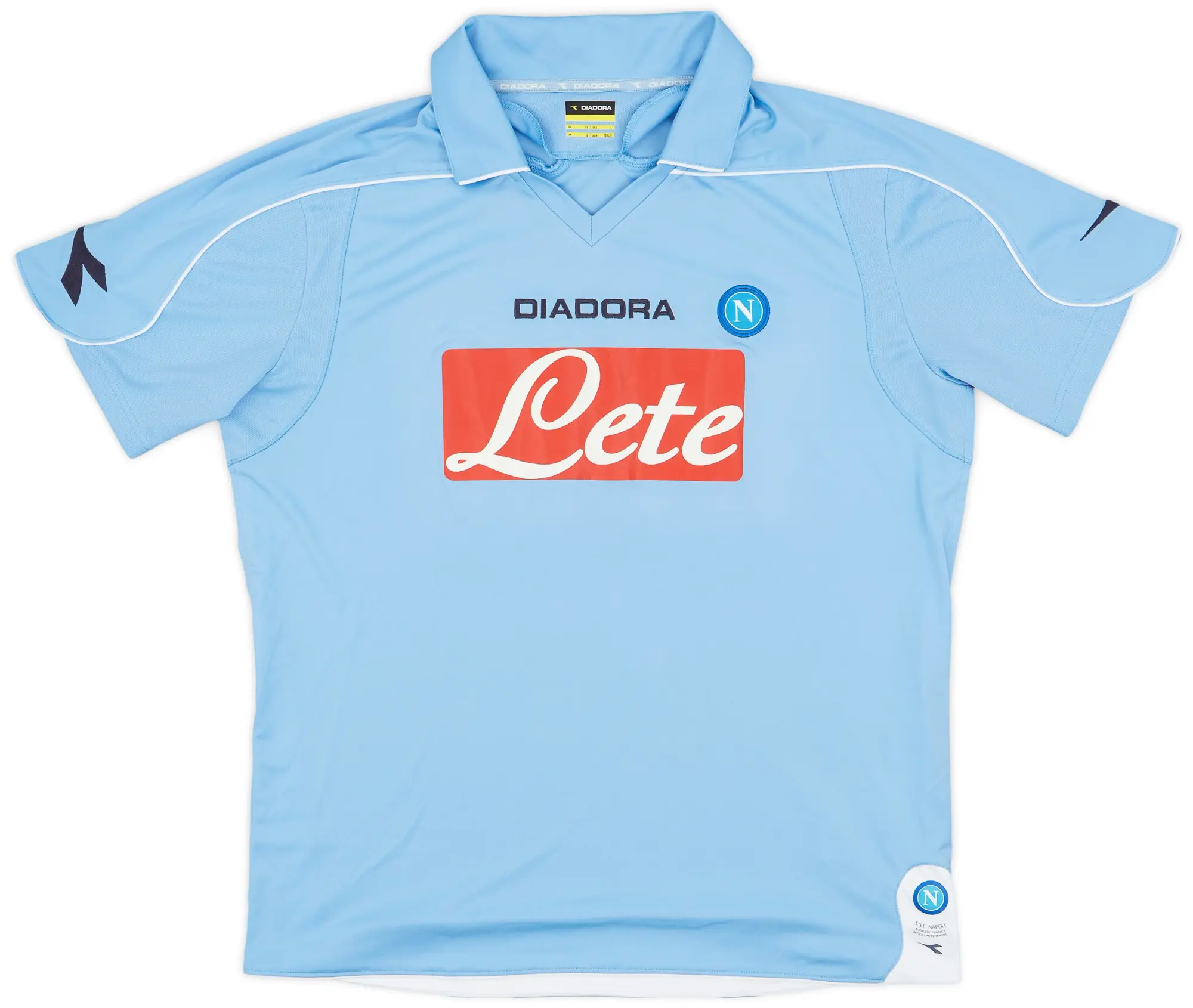 Diadora 2008-09 Napoli Home Shirt - 9/10 - (L)