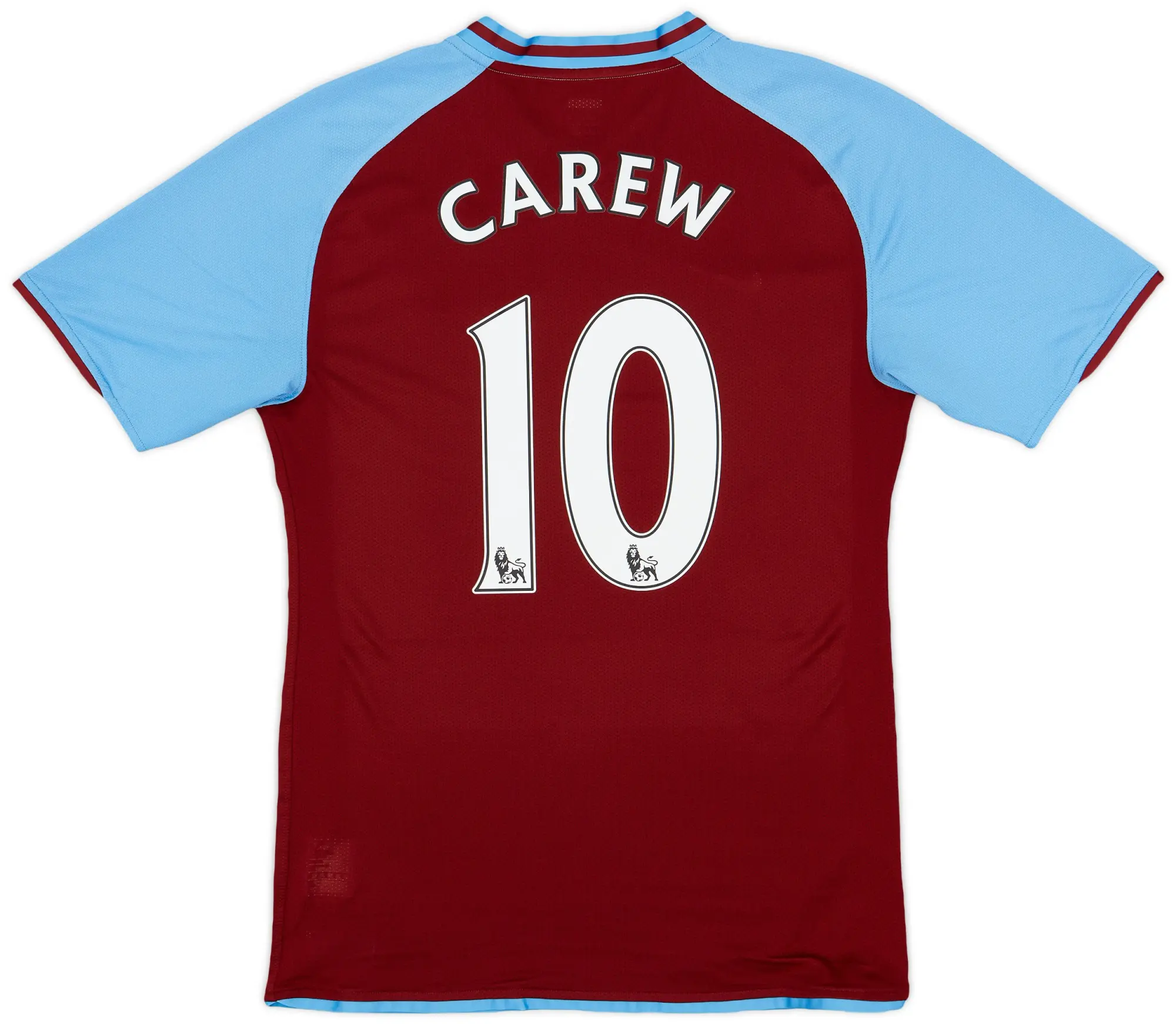 Nike 2008-09 Aston Villa Player Issue Home Shirt Carew #10 - 9/10 - (L)