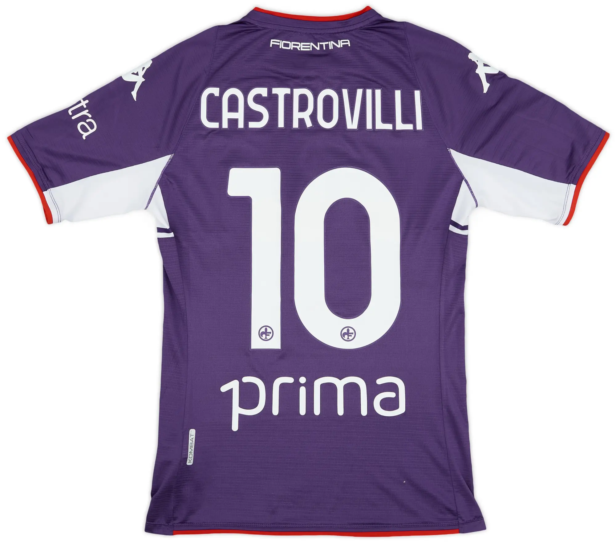 Kappa 2021-22 Fiorentina Player Issue Home Shirt Castrovilli #11 - 8/10 - (M)