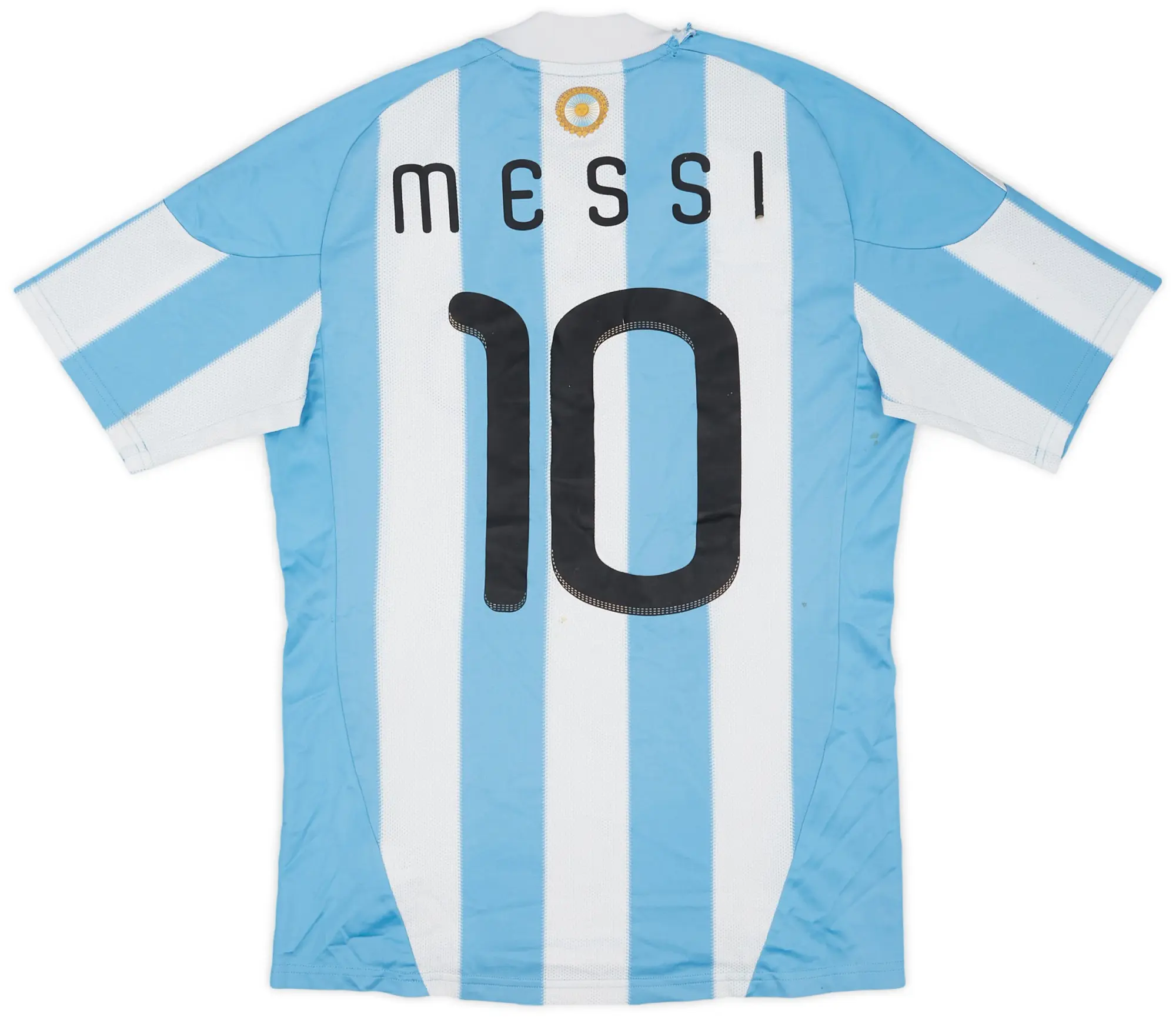 adidas 2010-11 Argentina Home Shirt Messi #10 - 5/10 - (S)