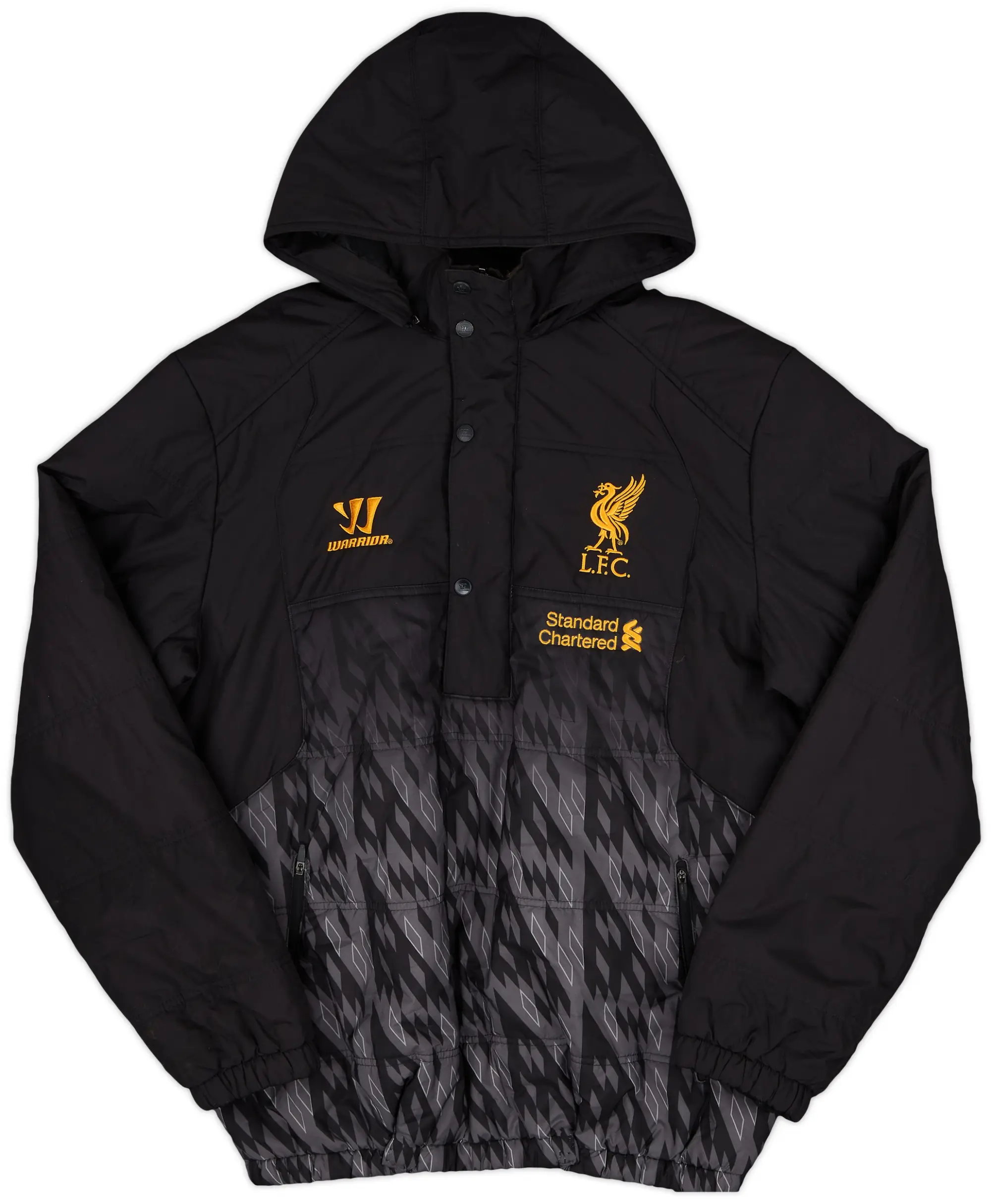 2013-14 Liverpool Warrior 1/2 Zip Padded Bench Coat - 8/10 - (L)