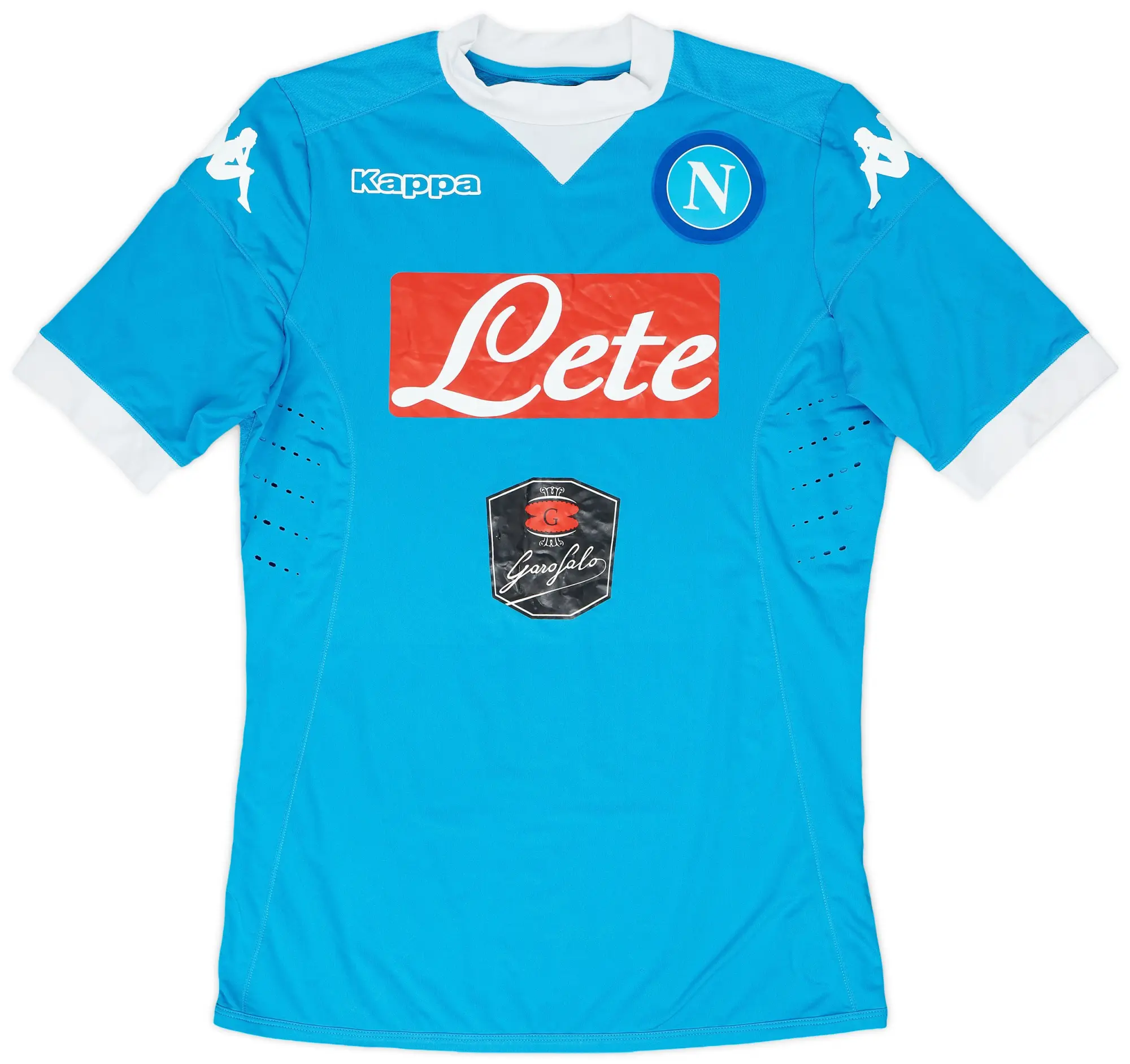 Kappa 2015-16 Napoli Authentic Home Shirt - 7/10 - (L)