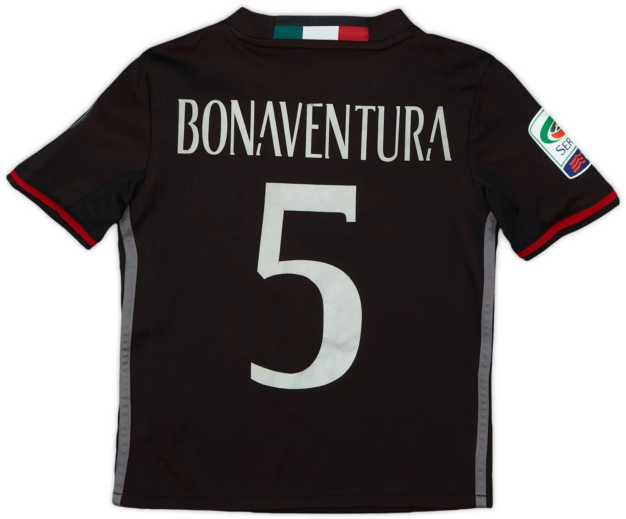 adidas 2016-17 AC Milan Home Shirt Bonaventura #5 - 4/10 - (7-8 Years)