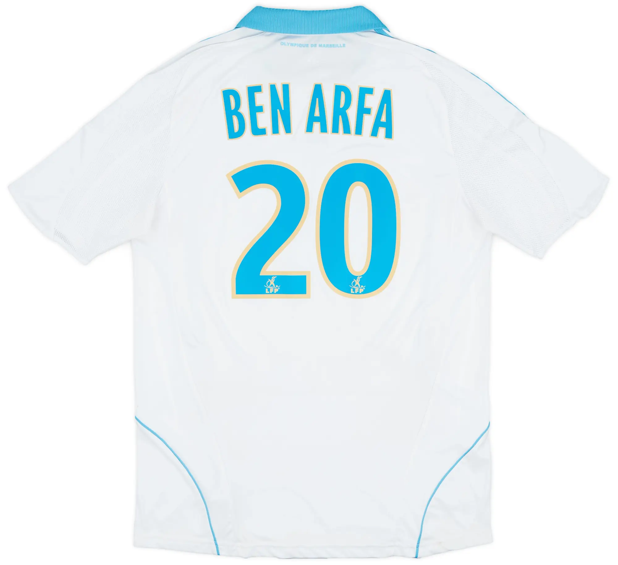 adidas 2008-09 Olympique Marseille Home Shirt Ben Arfa #20 - 8/10 - (M)