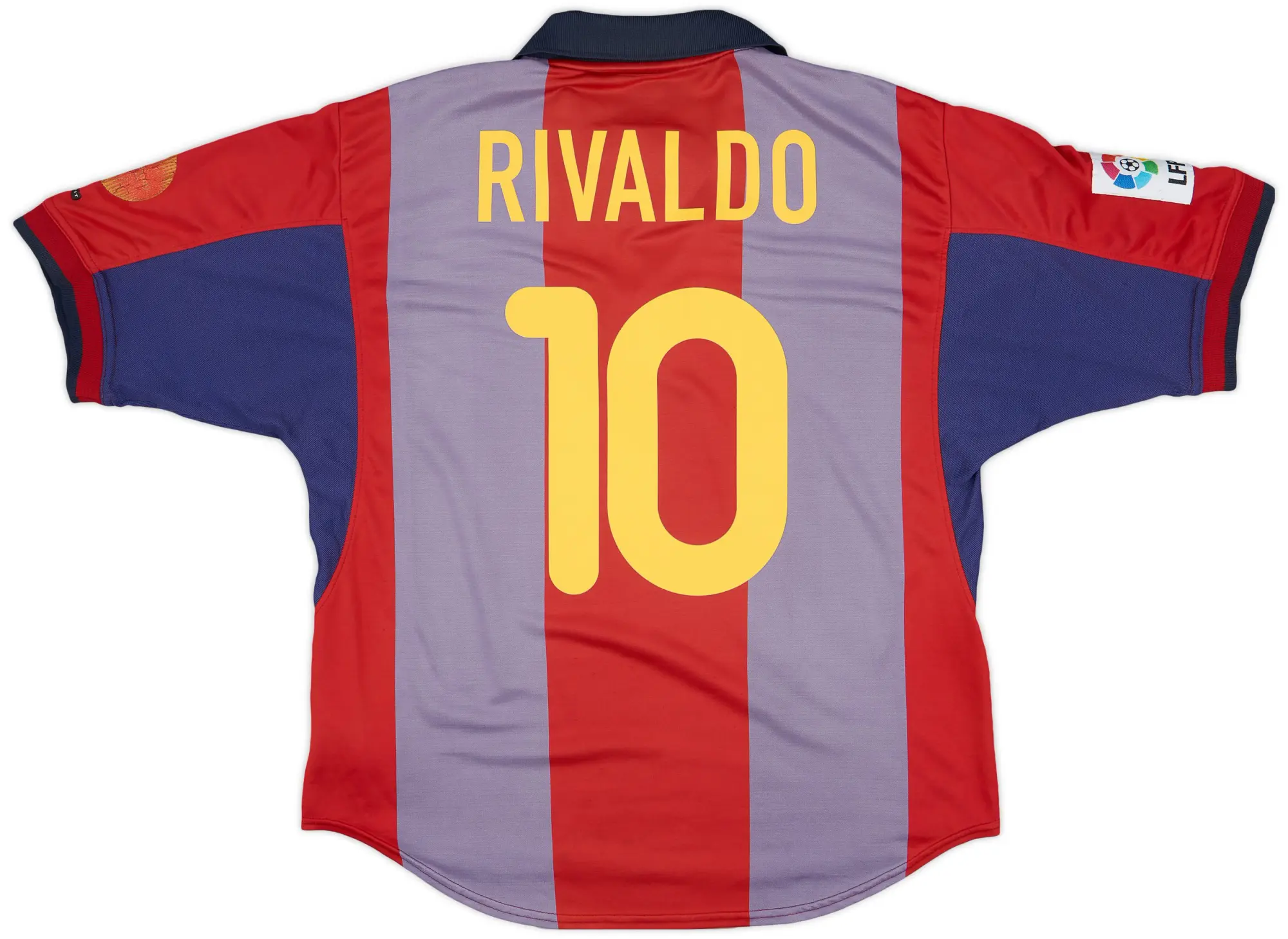 Nike 2000-01 Barcelona Home Shirt Rivaldo #10 - 4/10 - (L)