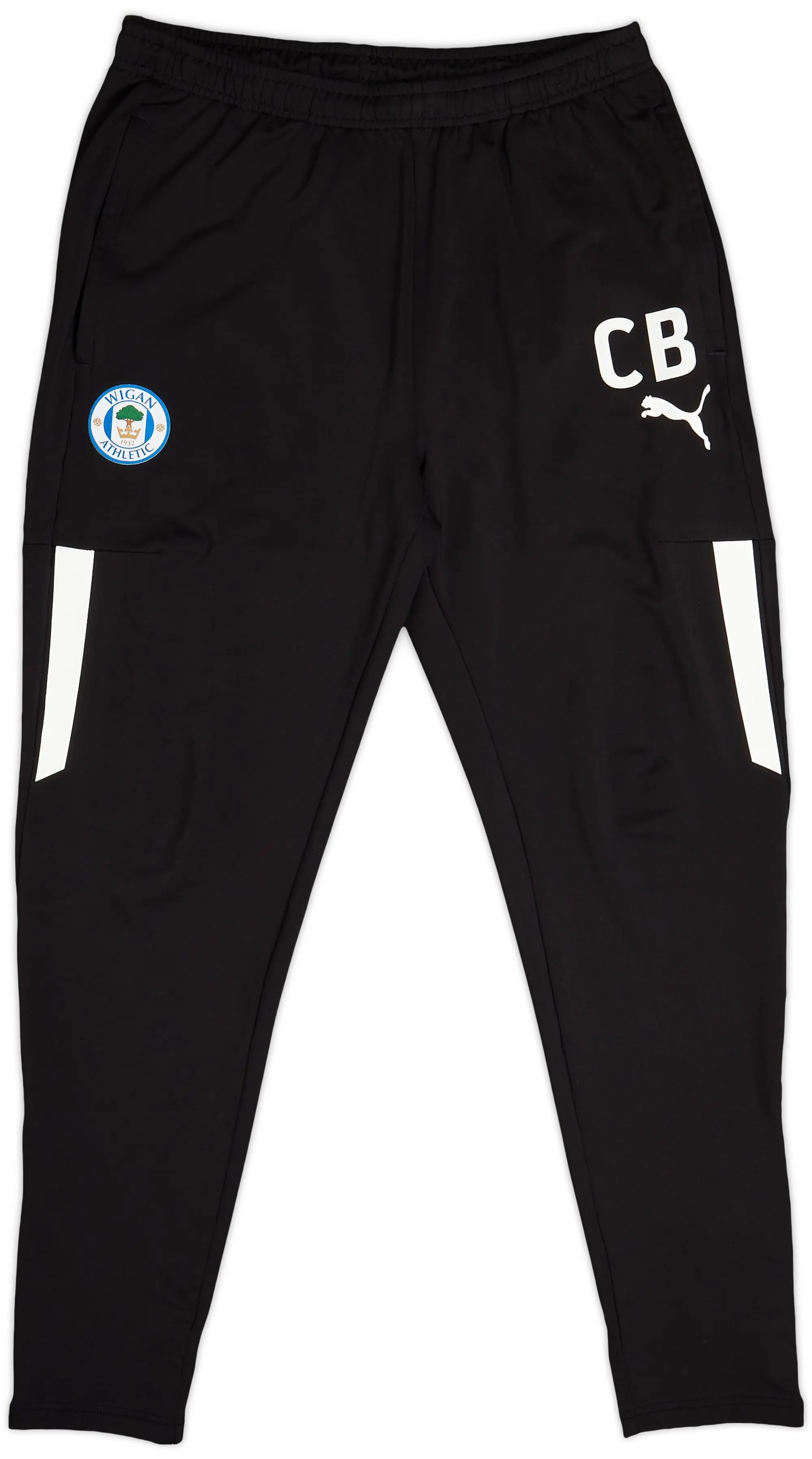 2018-19 Wigan Puma Staff Issue Track Pants/Bottoms 'CB' - 9/10 - (L)