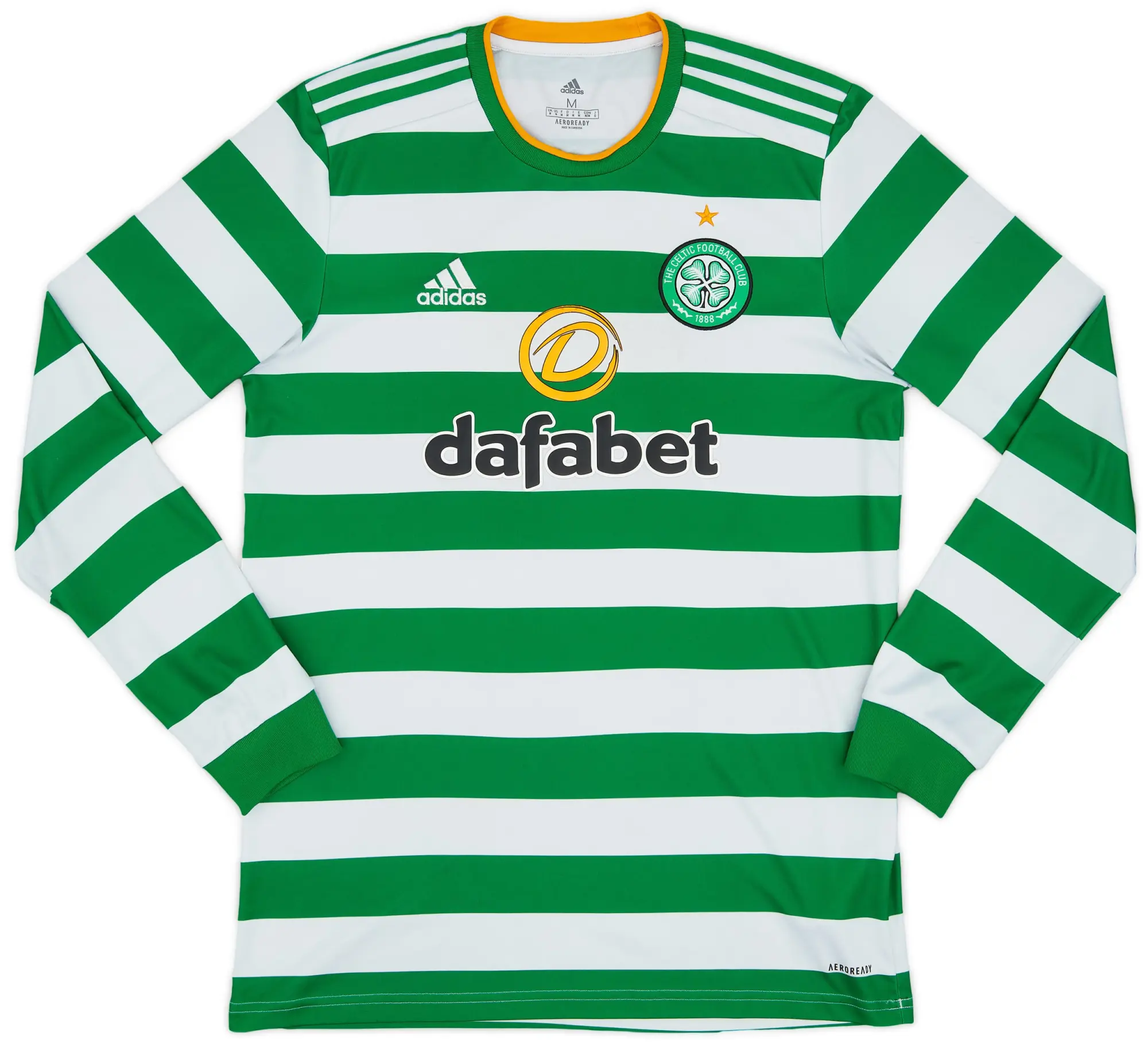 NewBalance 2020-21 Celtic Home L/S Shirt - 5/10 - (M)