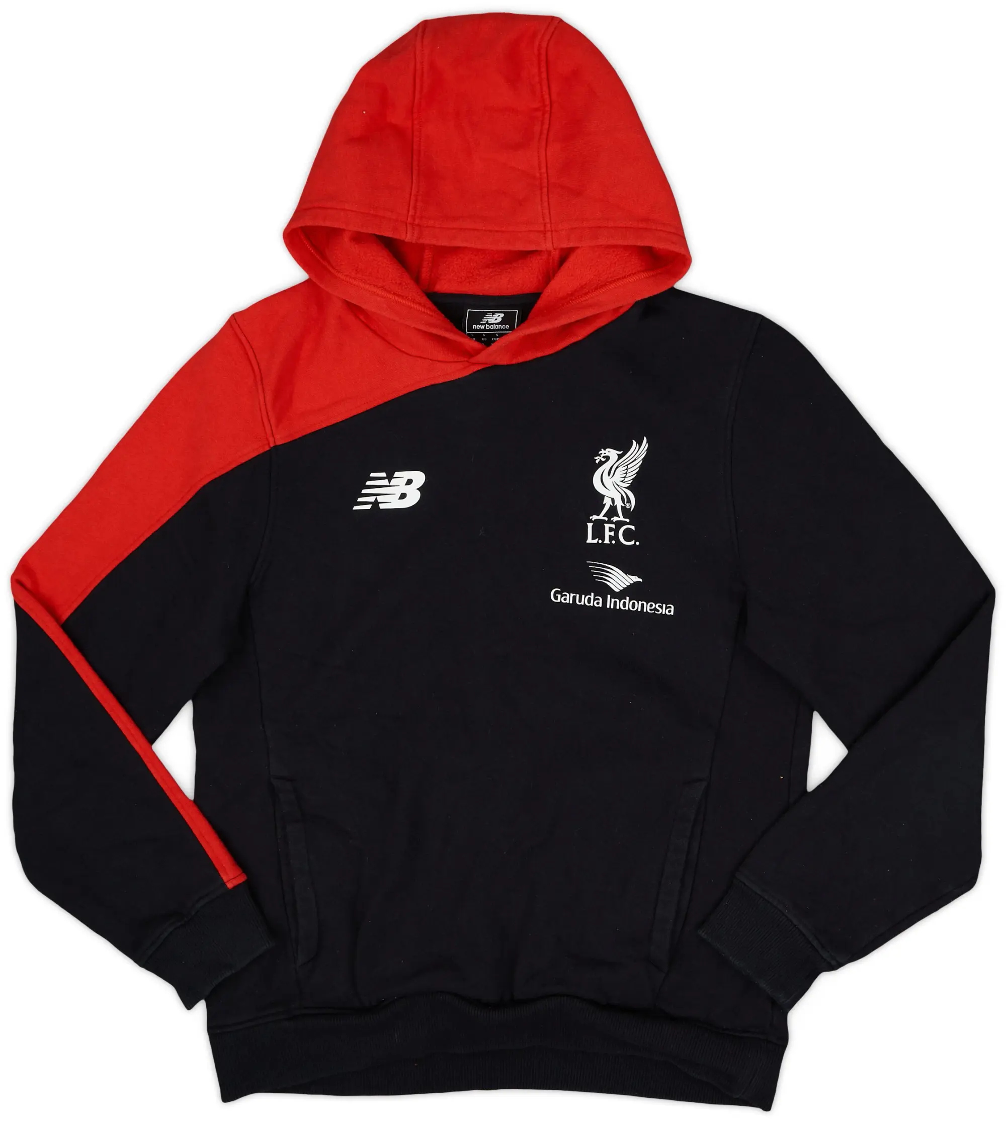 2015-16 Liverpool New Balance Hooded Sweat Top - 8/10 - (S)