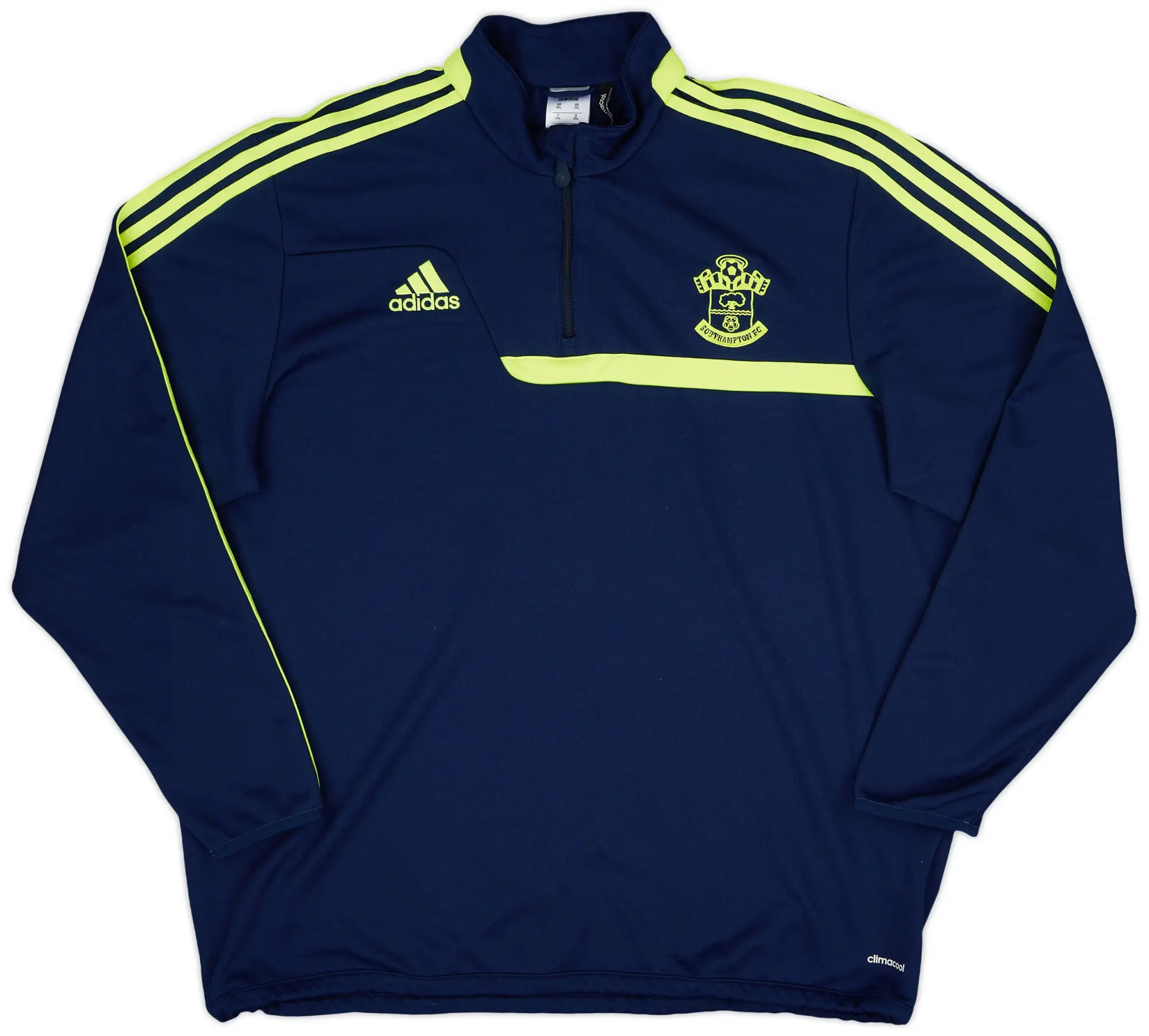 2013-14 Southampton adidas 1/4 Zip Drill Top - 9/10 - (XXL)