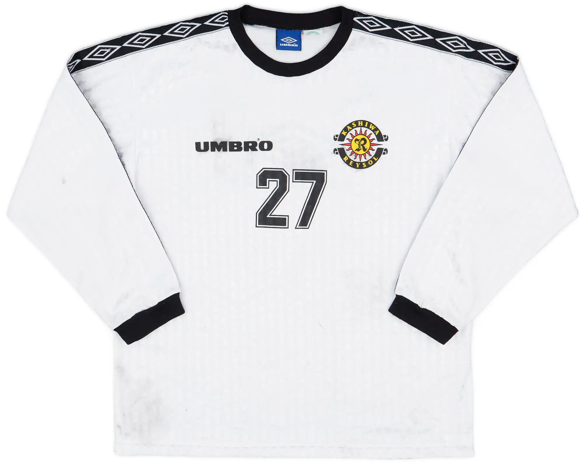 1999-00 Kashiwa Reysol Umbro Player Issue Training L/S Shirt #27 - 6/10 - (L)