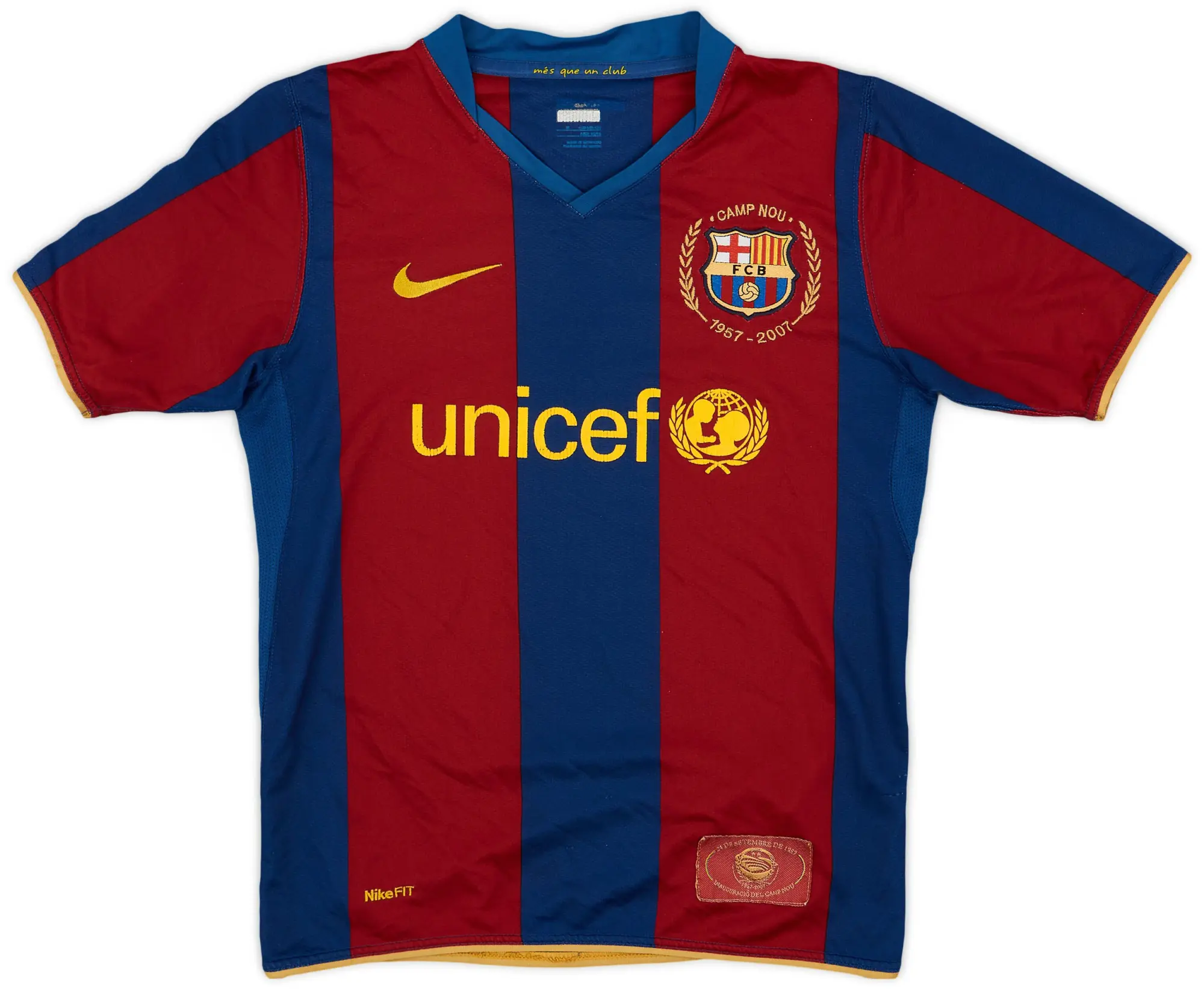 Nike 2007-08 Barcelona Home Shirt - 4/10 - (M.Boys)