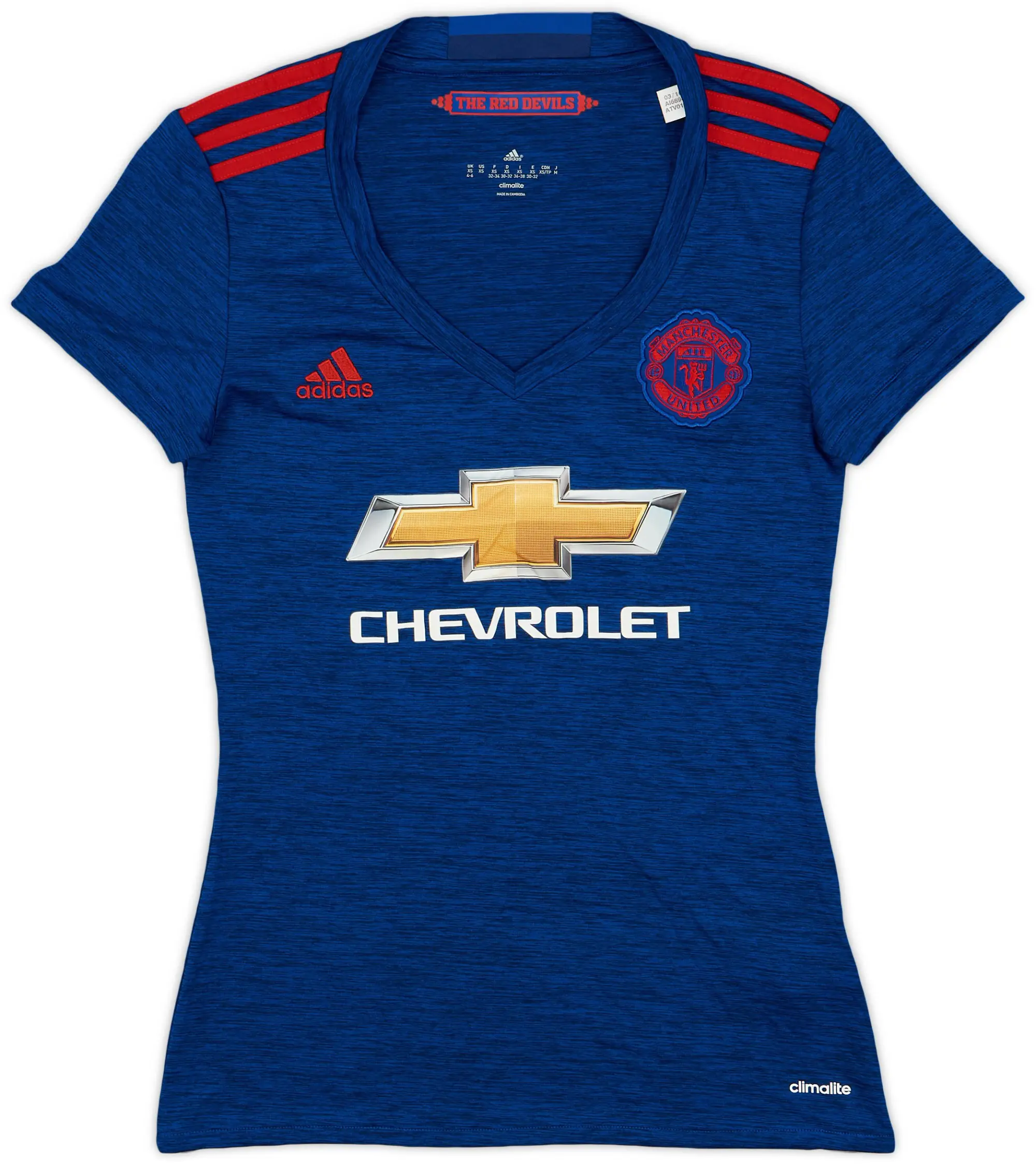 adidas 2016-17 Manchester United Away Shirt - 9/10 - (Women's XS)