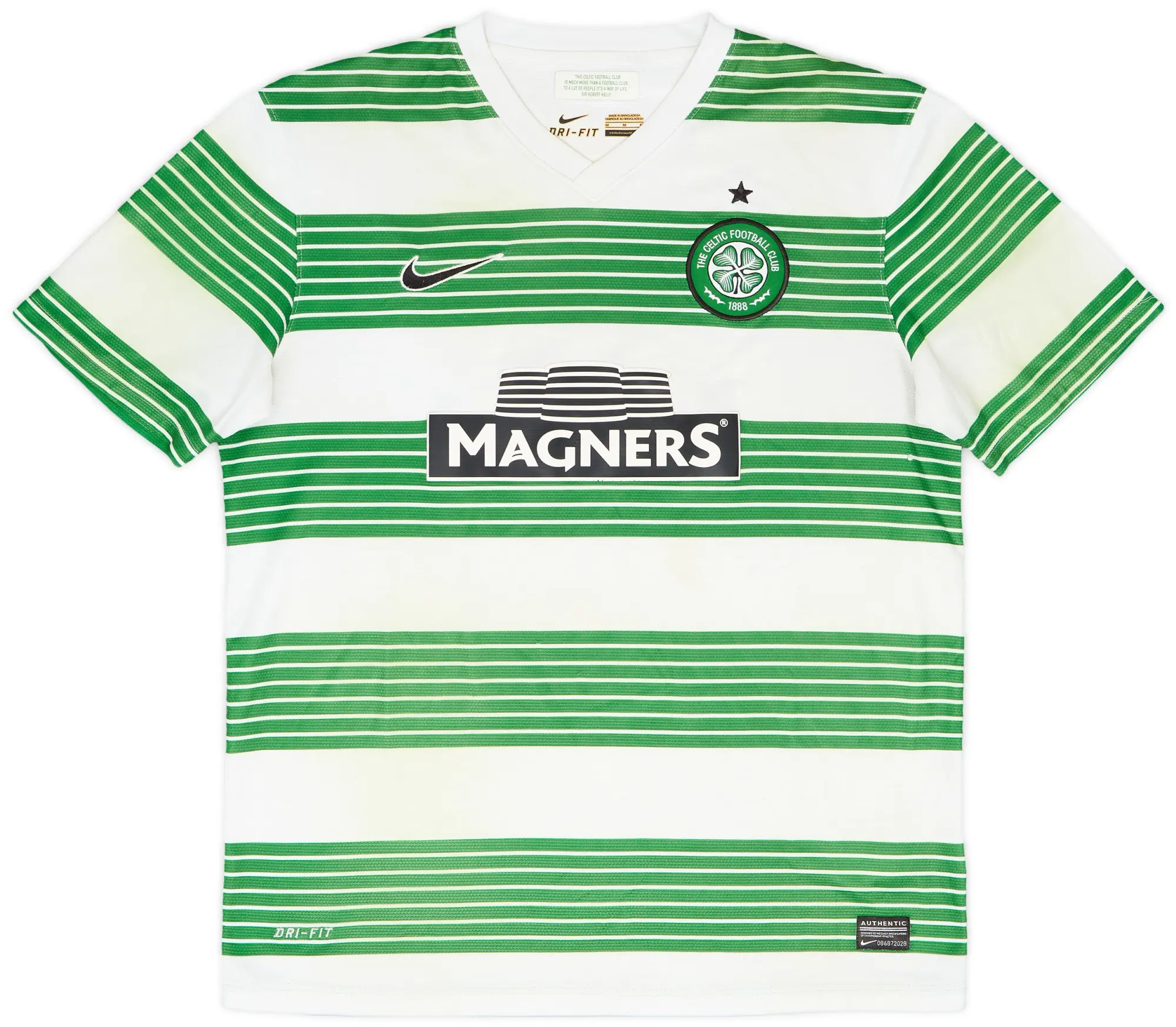 Nike 2013-15 Celtic Home Shirt - 3/10 - (M)