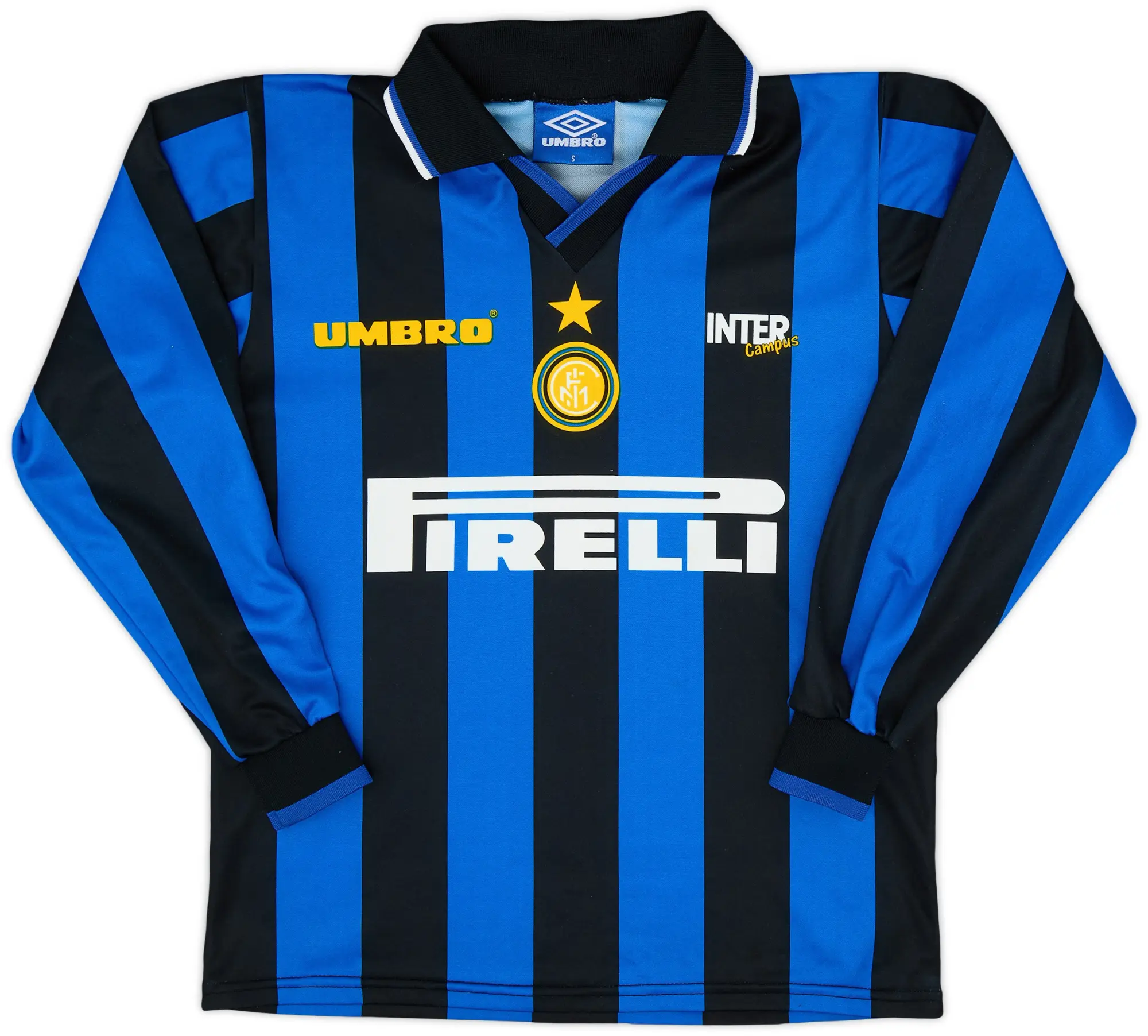 Umbro 1997-98 Inter Milan 'Inter Campus' Home L/S Shirt - 9/10 - (S)