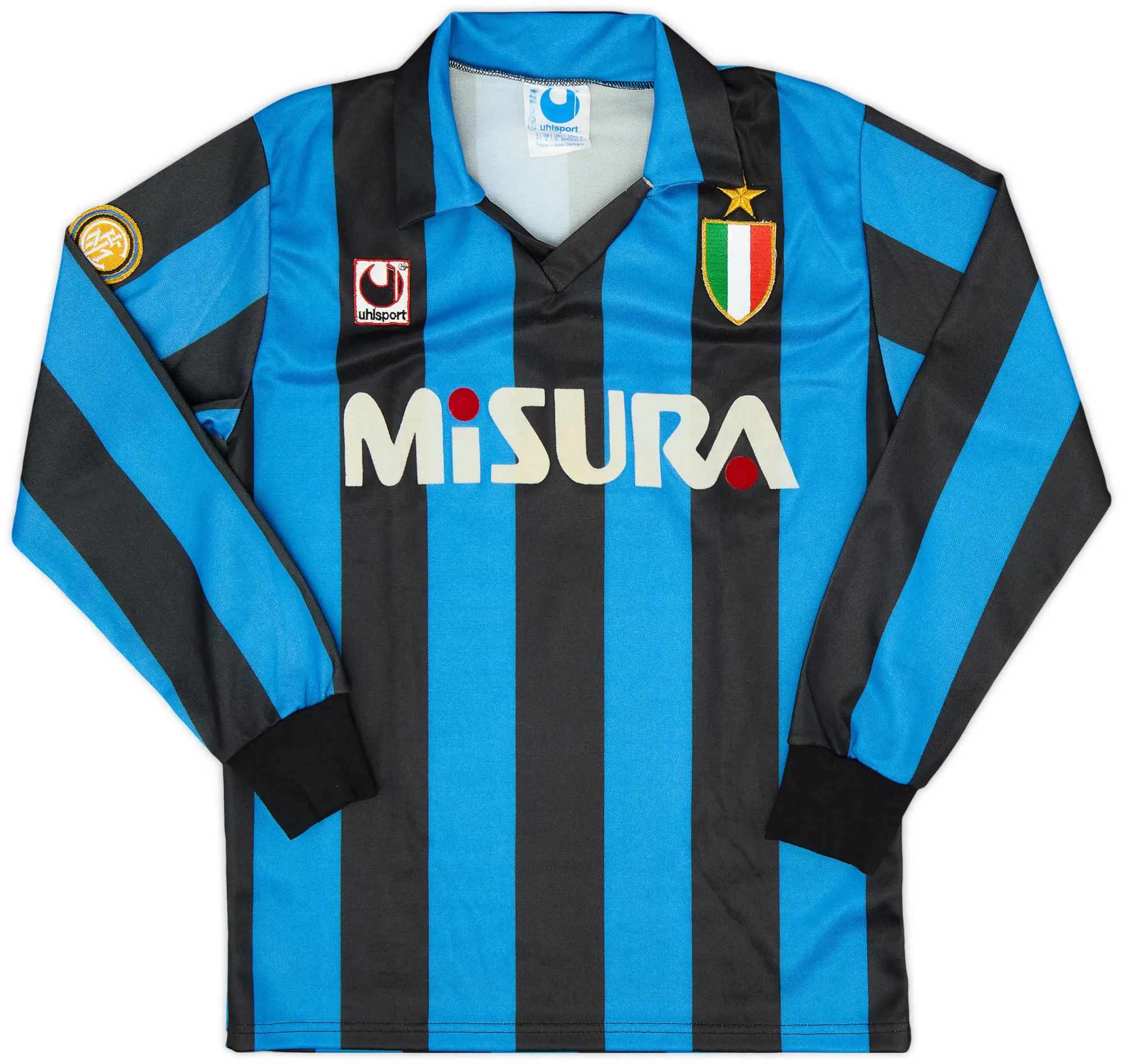 1989-90 Inter Milan Home L/S Shirt - 8/10 - (S)