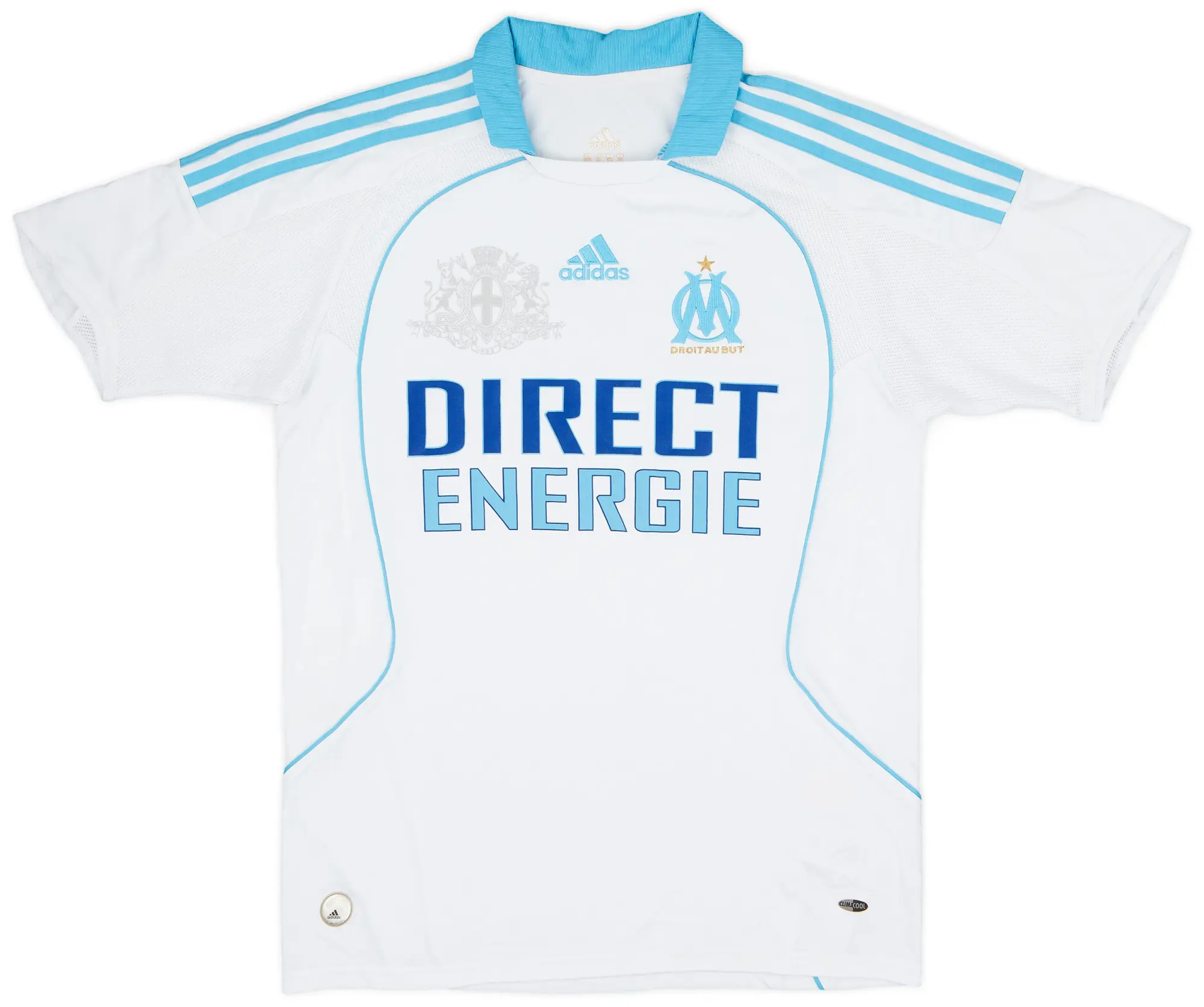 adidas 2008-09 Olympique Marseille Home Shirt - 8/10 - (XL.Boys)