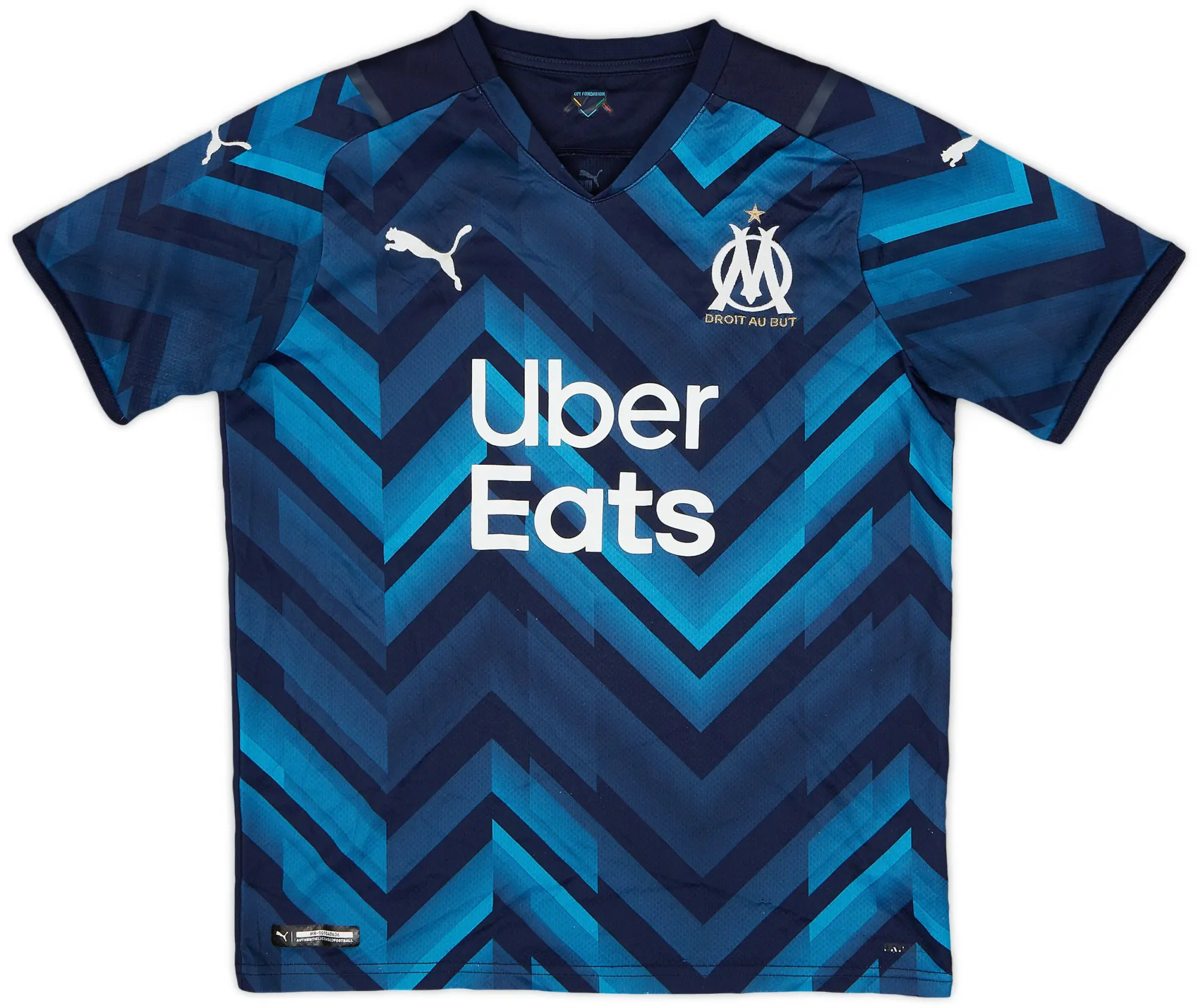 Puma 2021-22 Olympique Marseille Away Shirt - 9/10 - (L.Boys)