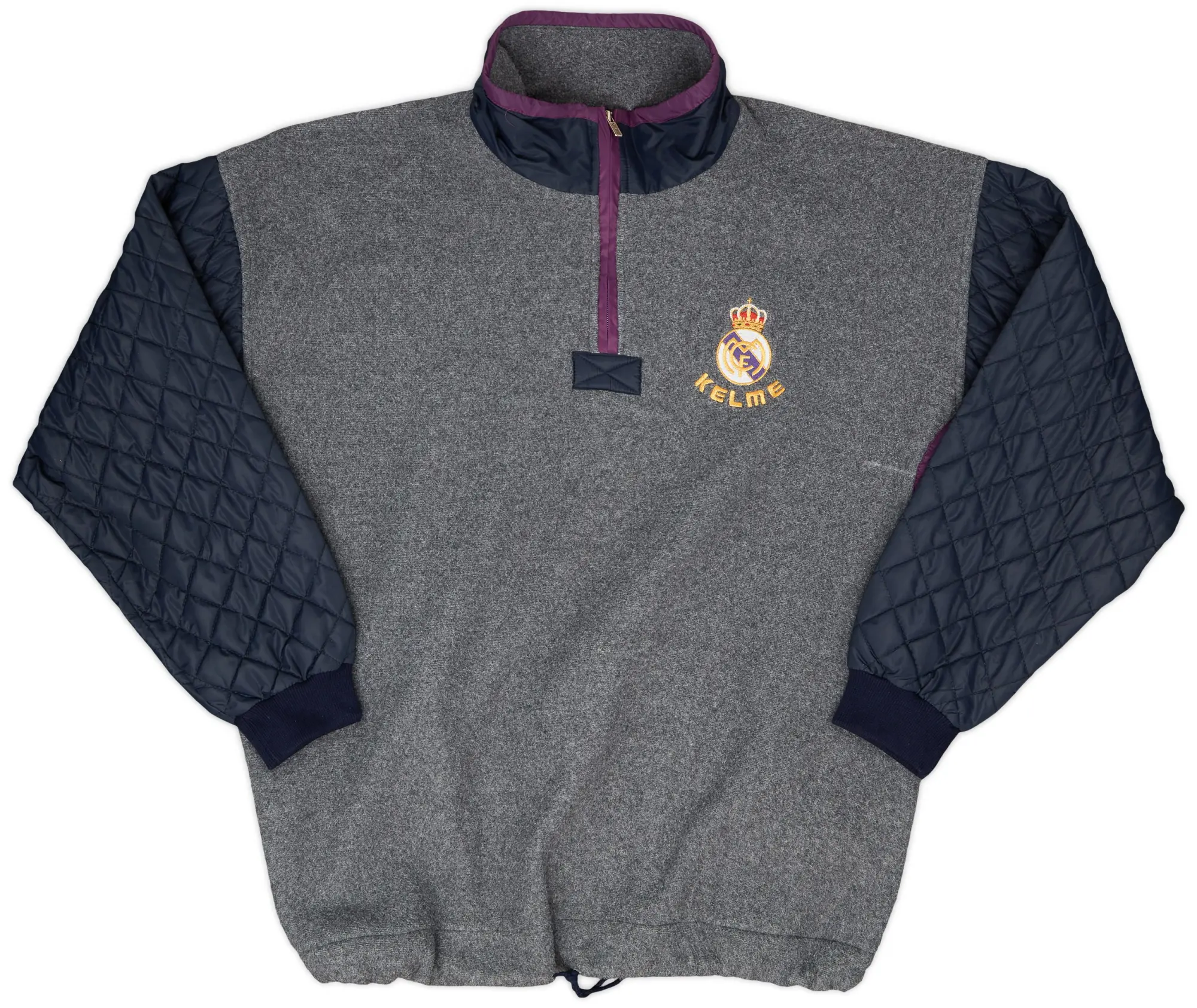 1996-97 Real Madrid Kelme Fleece 1/4 Zip Top - 8/10 - (XXL)