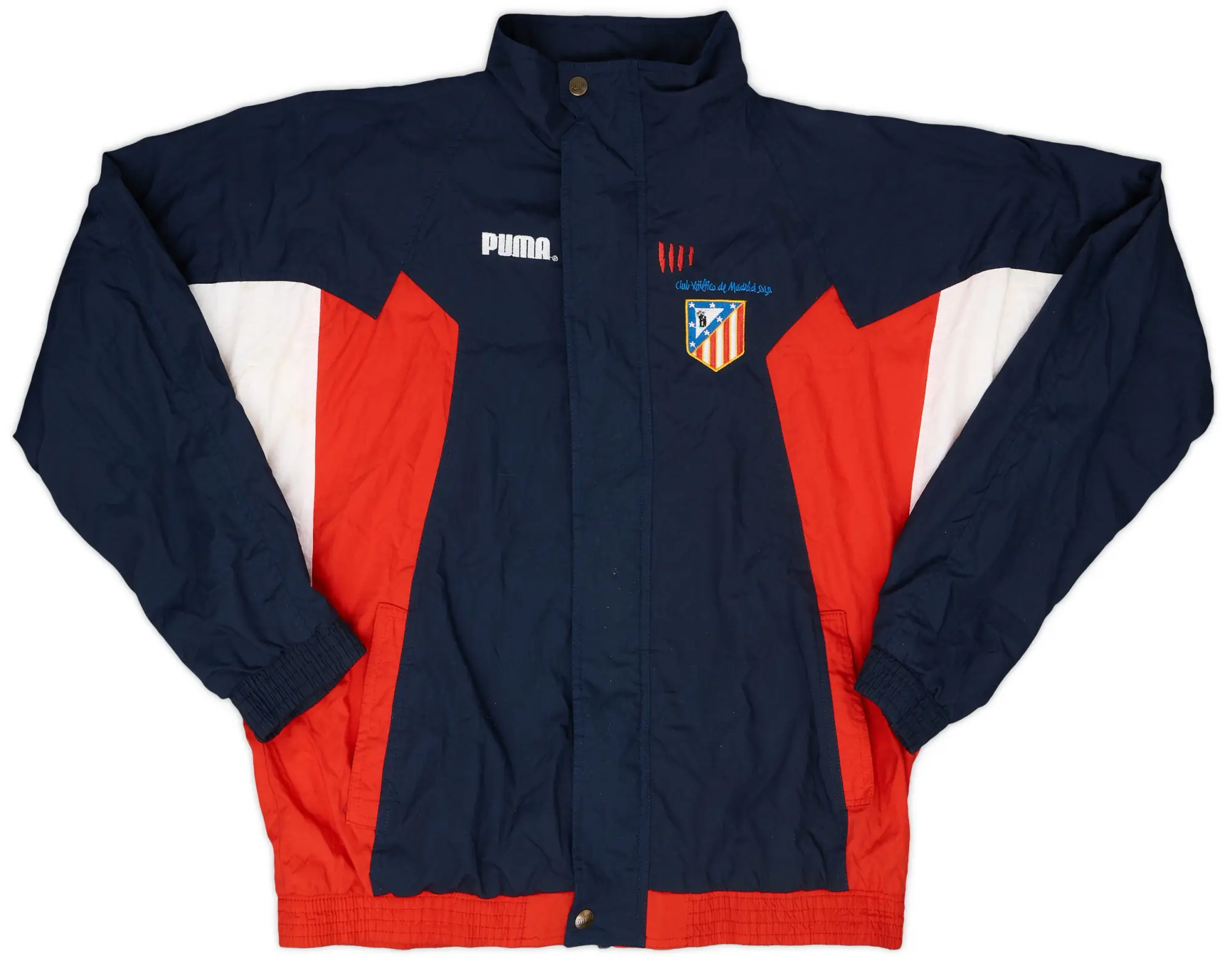 1996-98 Atletico Madrid Puma Track Jacket - 8/10 - (M)