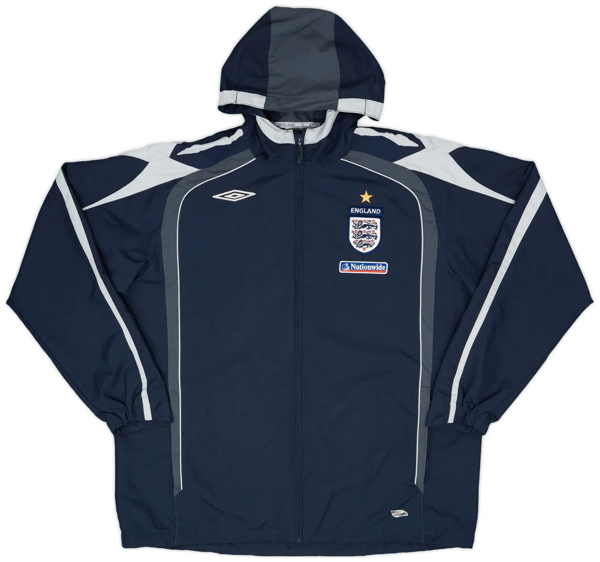 2007-08 England Umbro Hooded Rain Jacket - 8/10 - (XL)