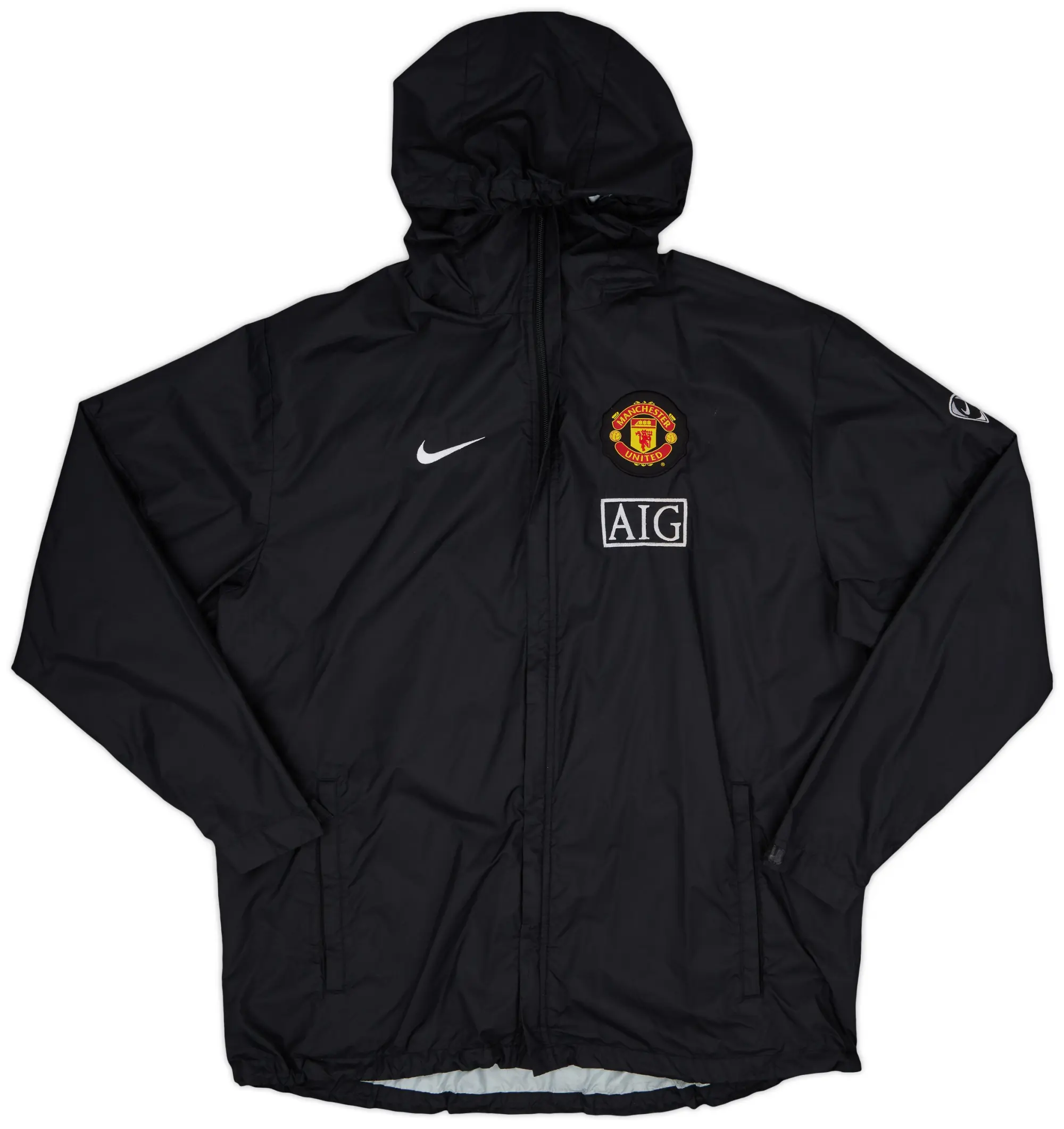 2009-10 Manchester United Nike Hooded Rain Jacket - 8/10 - (L)