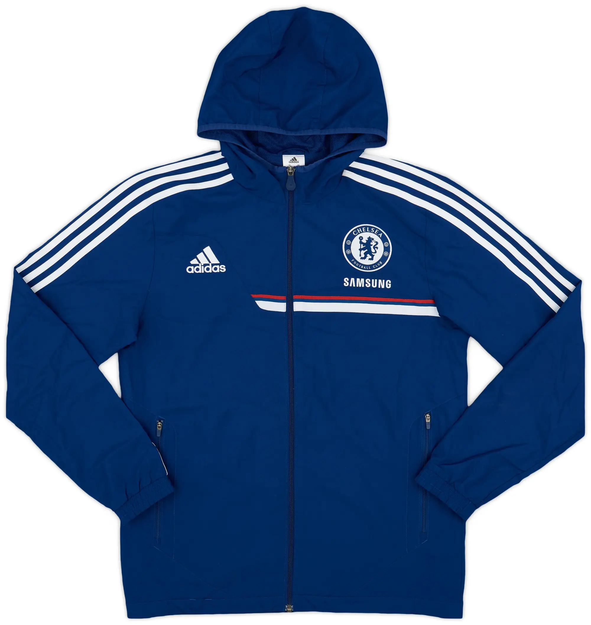 2013-14 Chelsea adidas Hooded Track Jacket - 8/10 - (S)