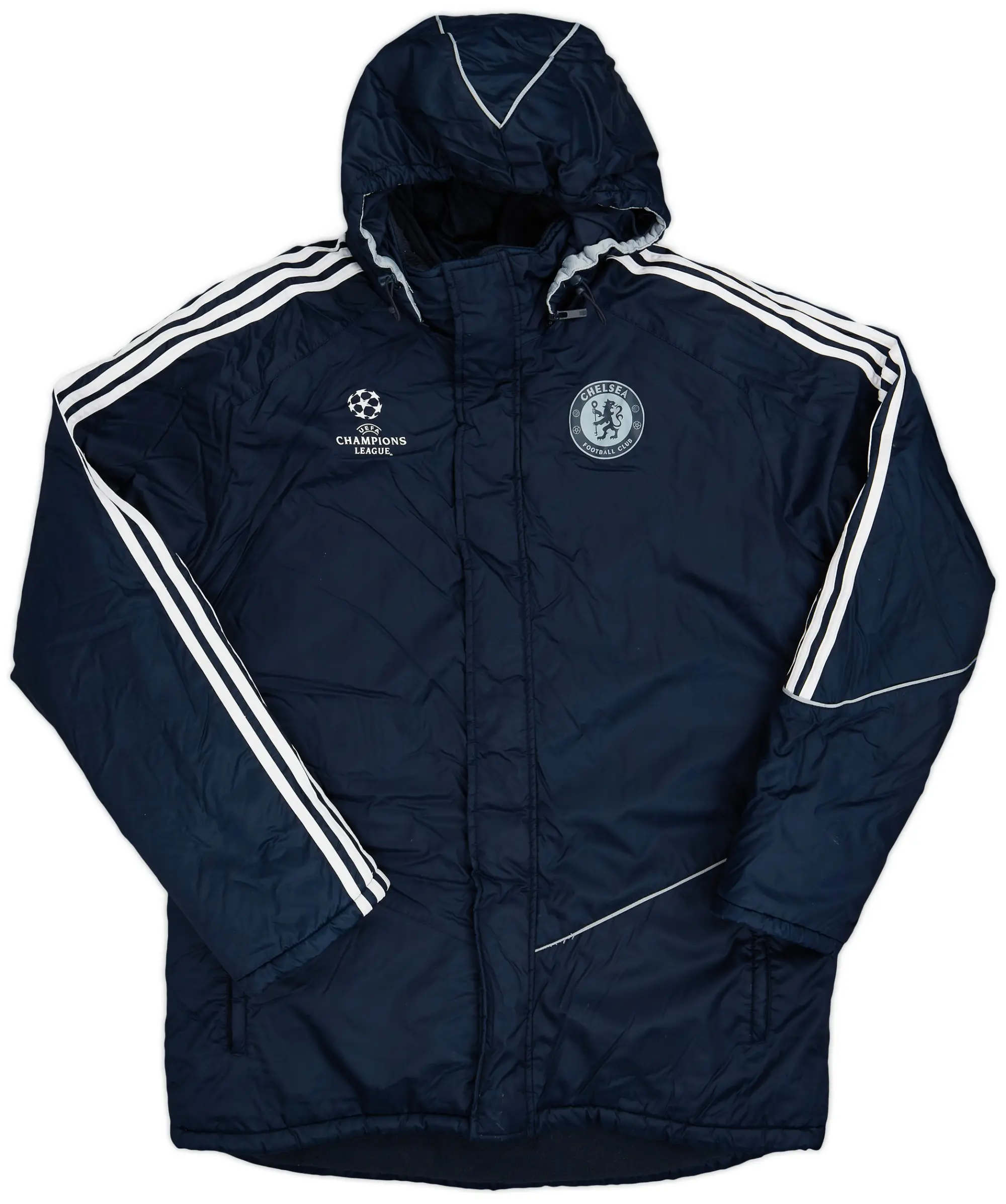 2009-10 Chelsea adidas Padded Bench Coat - 8/10 - (L)