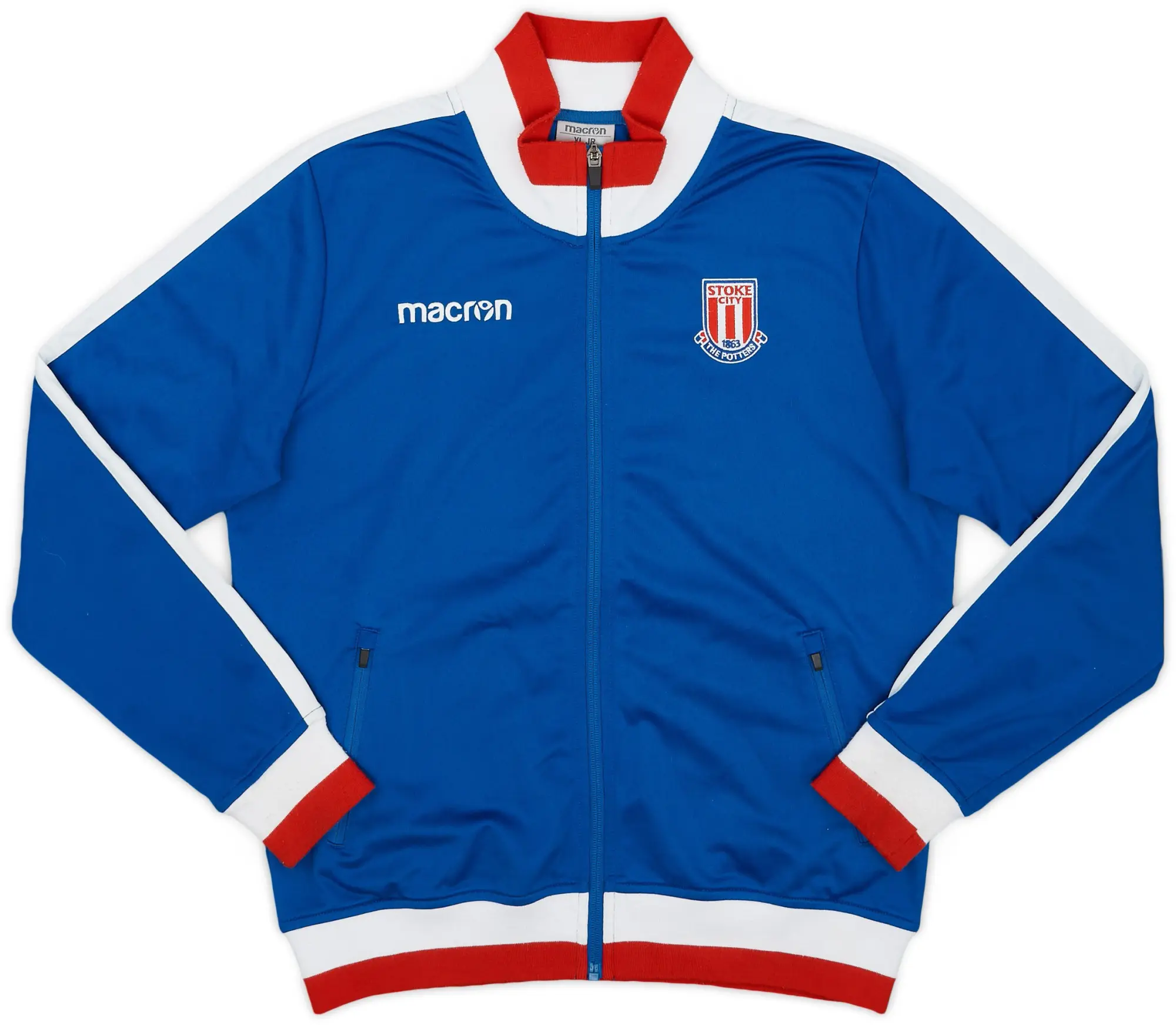 2017-18 Stoke City Macron Track Jacket - 8/10 - (XL.Boys)