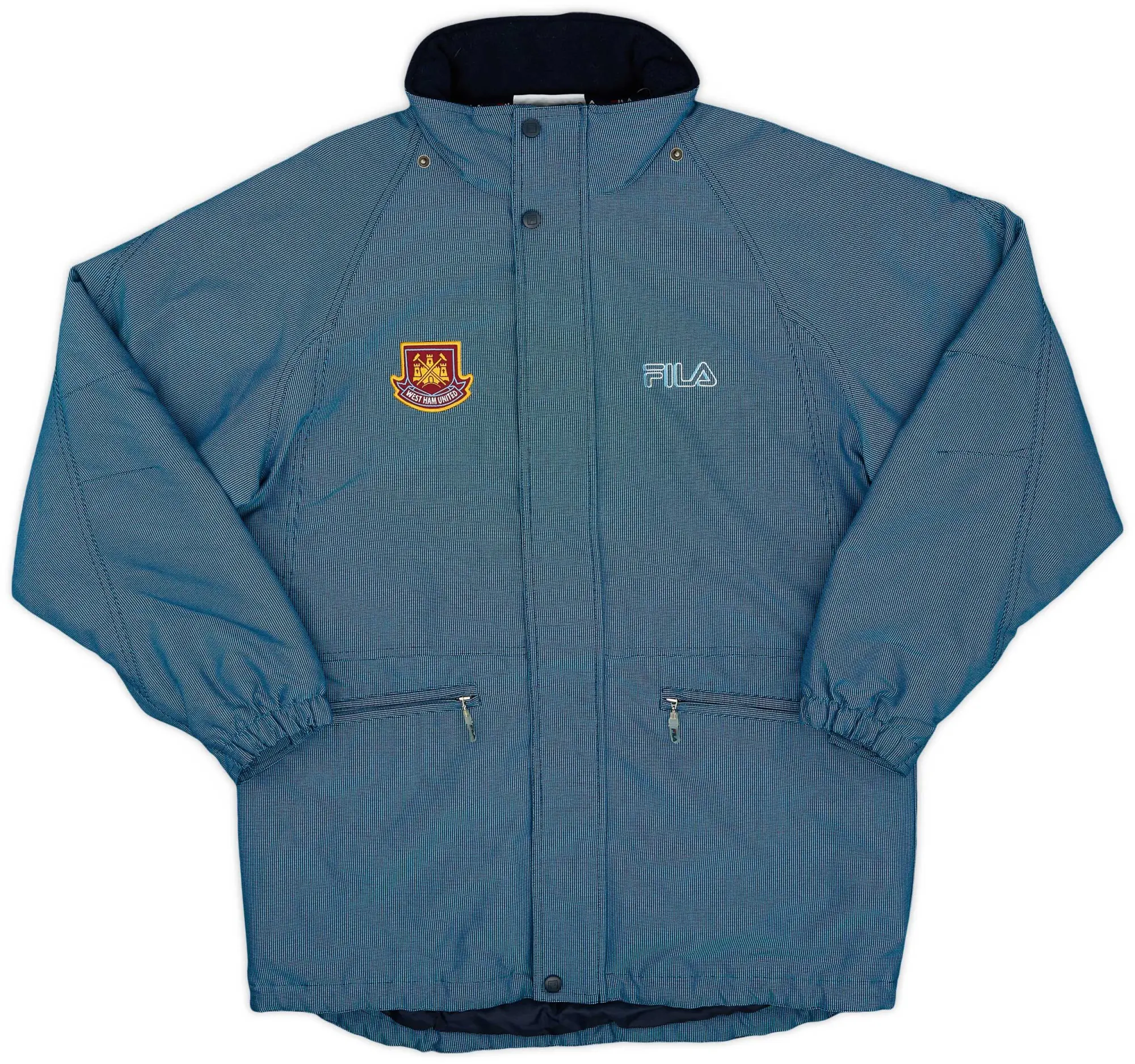 2000-02 West Ham Fila Padded Bench Coat - 8/10 - (S)