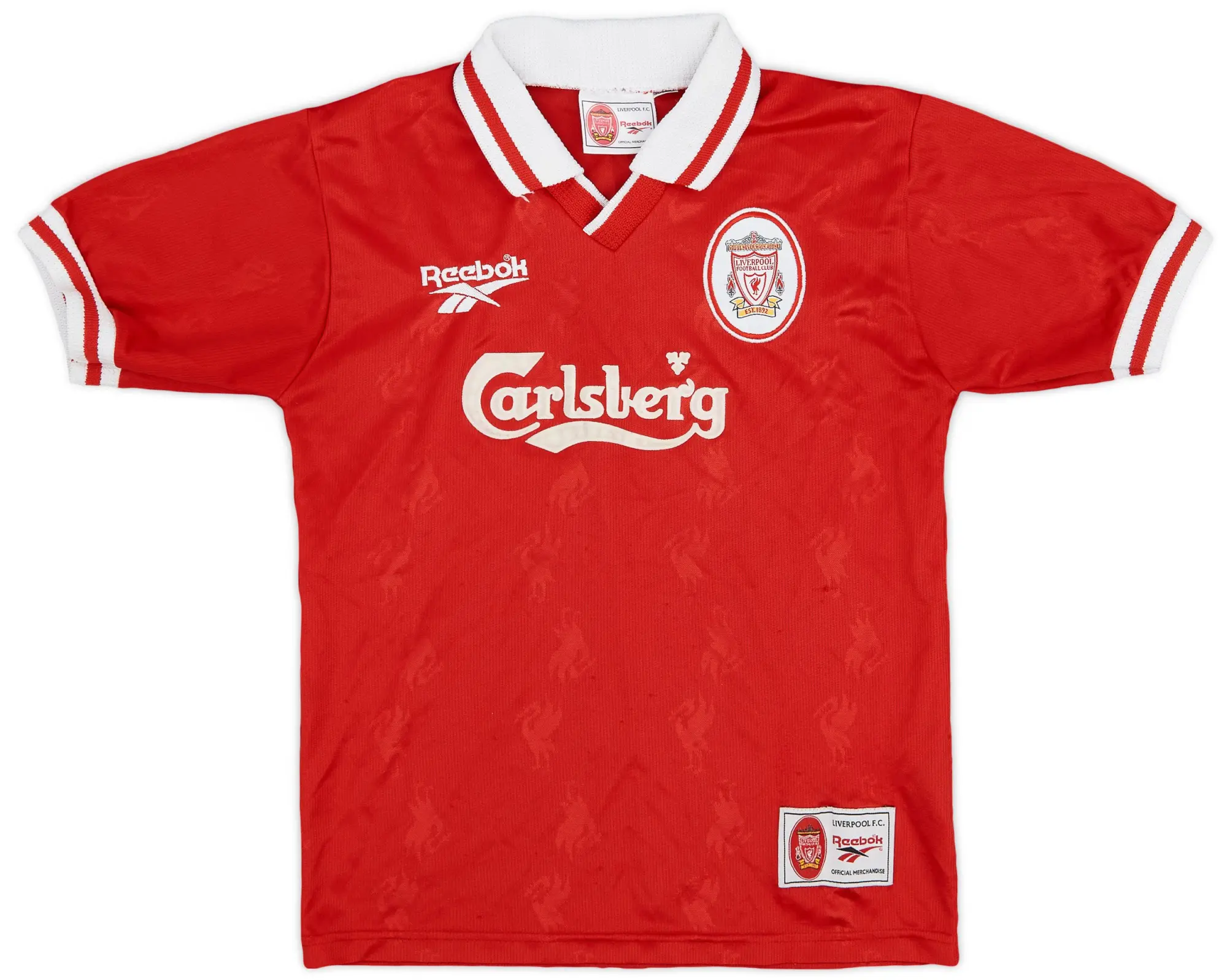 Reebok 1996-98 Liverpool Home Shirt - 8/10 - (M.Boys)