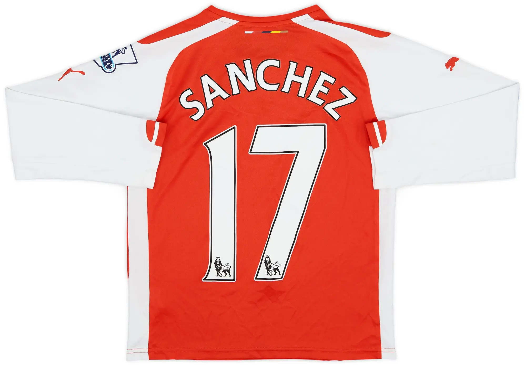 Puma 2014-15 Arsenal Home L/S Shirt Sanchez #17 - 7/10 - (M.Boys)