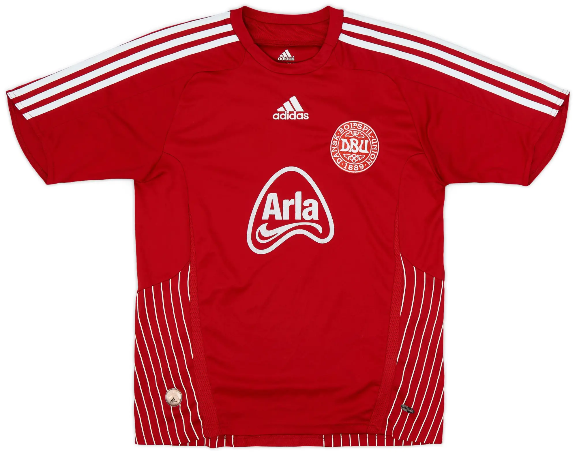 2007-08 Denmark adidas 'Fodboldskloe' Training Shirt - 7/10 - (L.Boys)