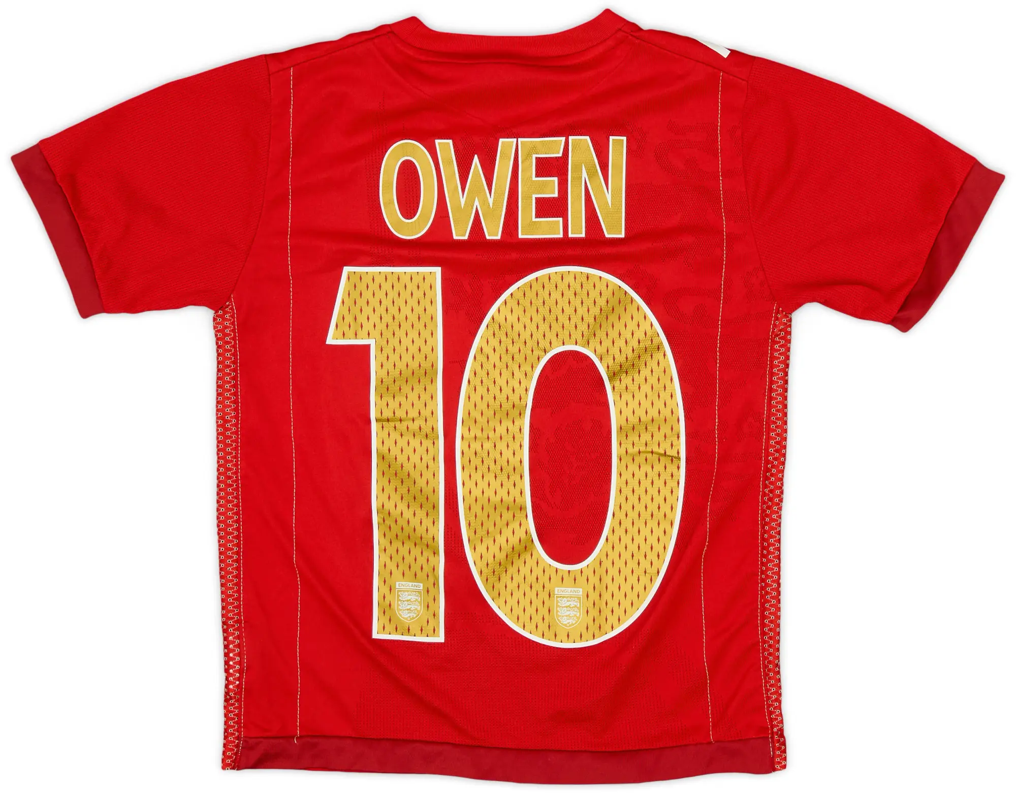 Umbro 2006-08 England Away Shirt Owen #10 - 9/10 - (6-7 Years)