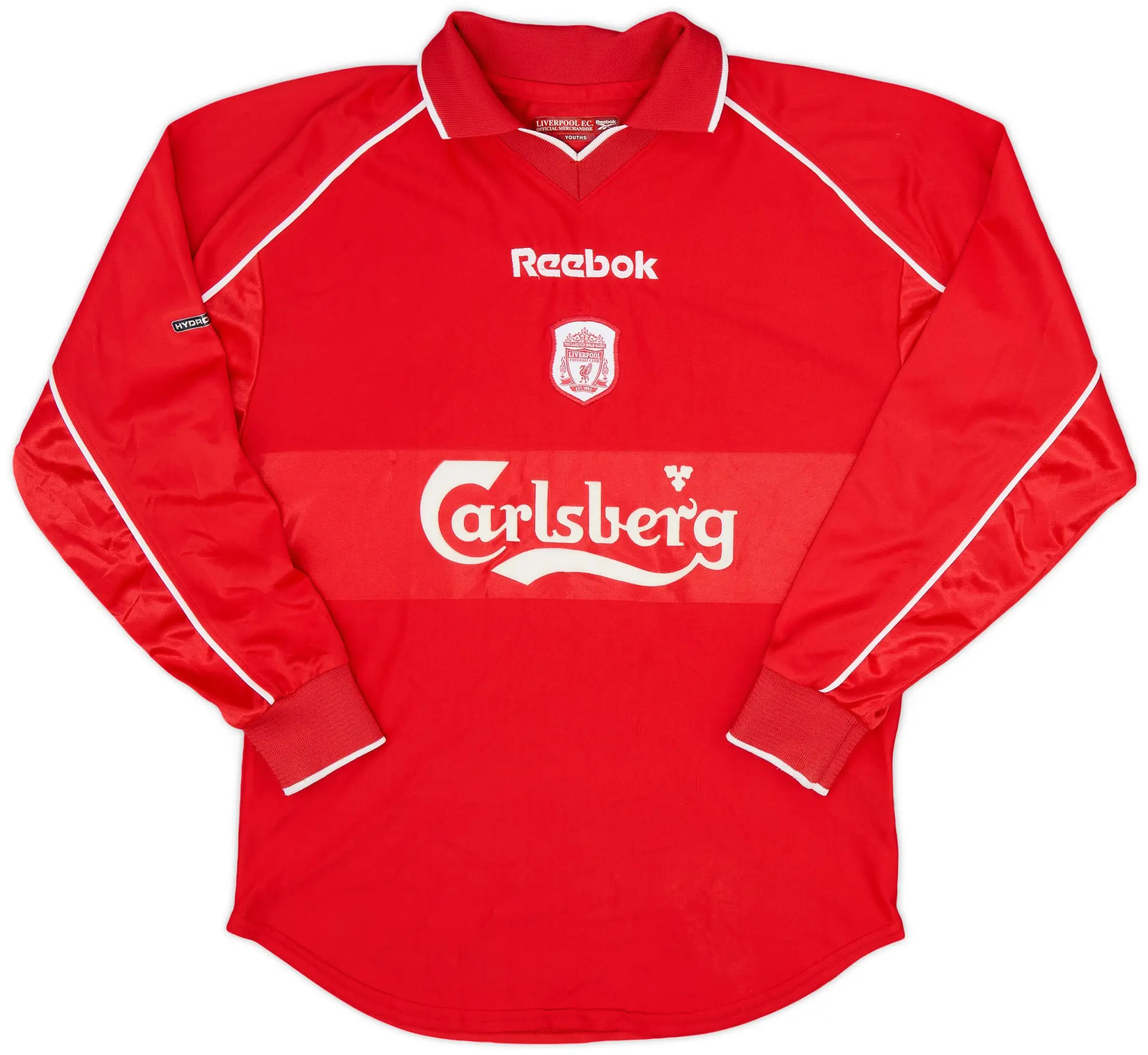 Reebok 2000-02 Liverpool Home L/S Shirt - 8/10 - (Y)