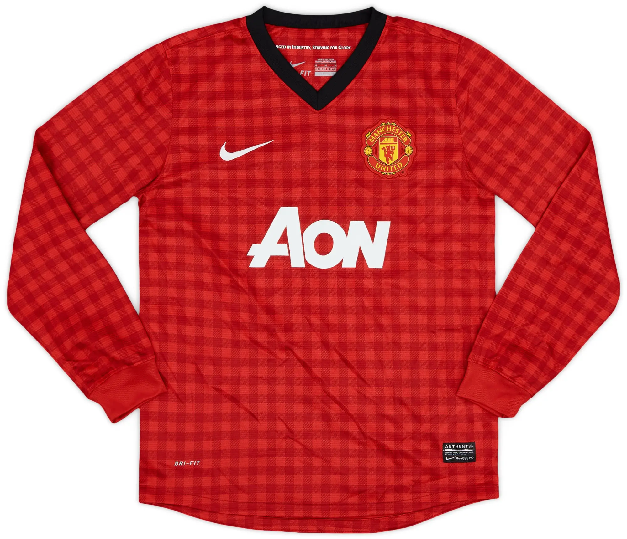 Nike 2012-13 Manchester United Home L/S Shirt - 9/10 - (M.Boys)