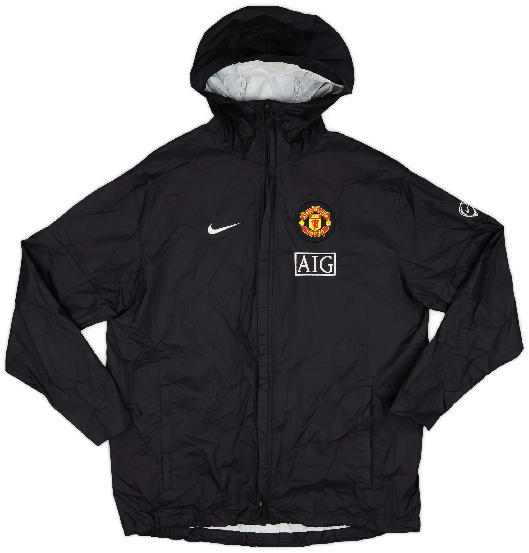 2009-10 Manchester United Nike Hooded Rain Jacket - 8/10 - (L)